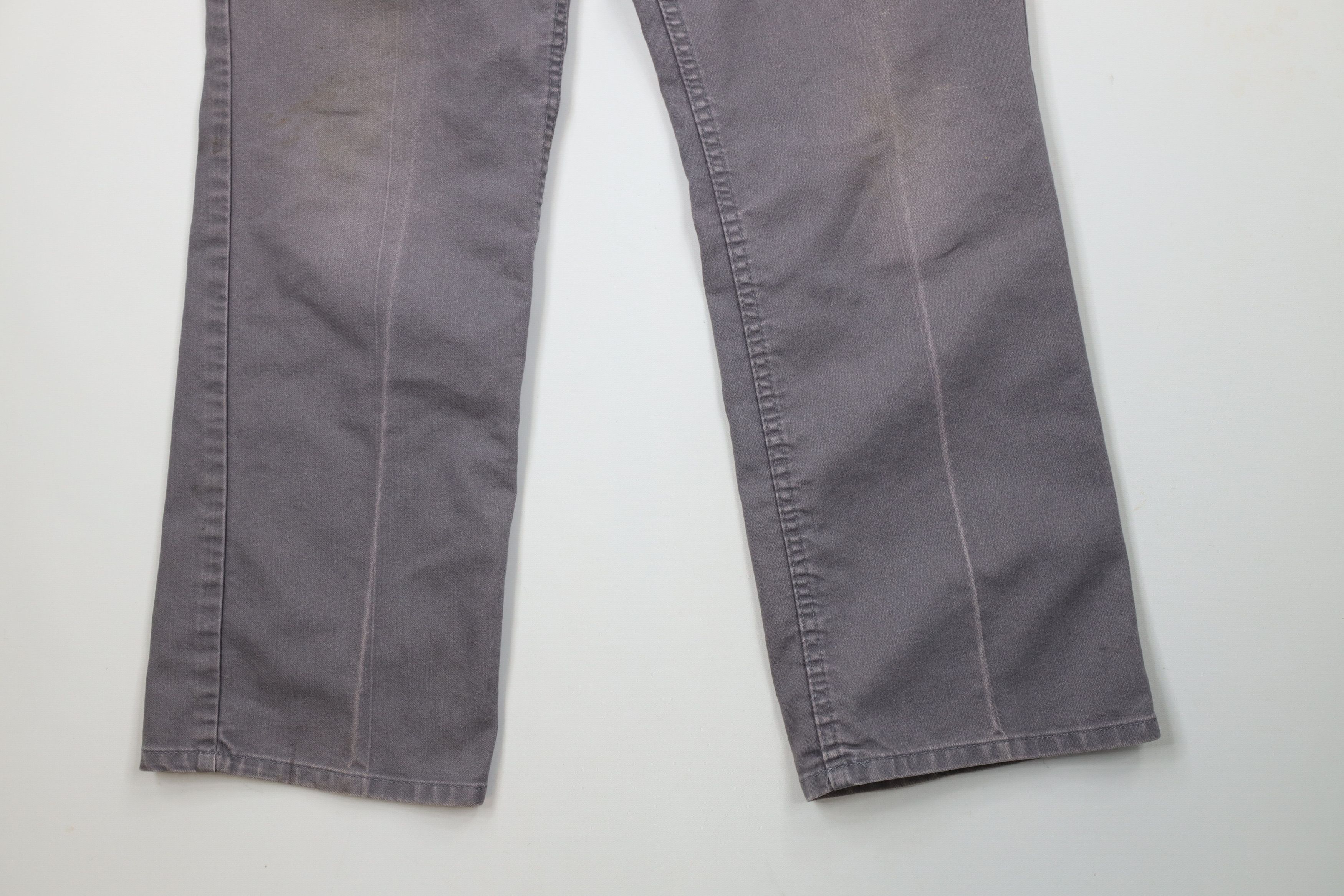 Vintage Vintage 70s Streetwear Wide Leg Canvas Denim Jeans Gray Size US 36 / EU 52 - 4 Thumbnail
