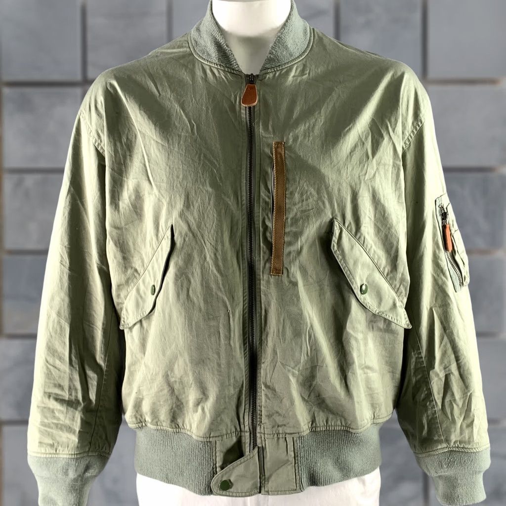 Beams Plus BEAMS PLUS XL Green Sage Cotton Bomber Jacket Mens Size US XL / EU 56 / 4 - 1 Thumbnail