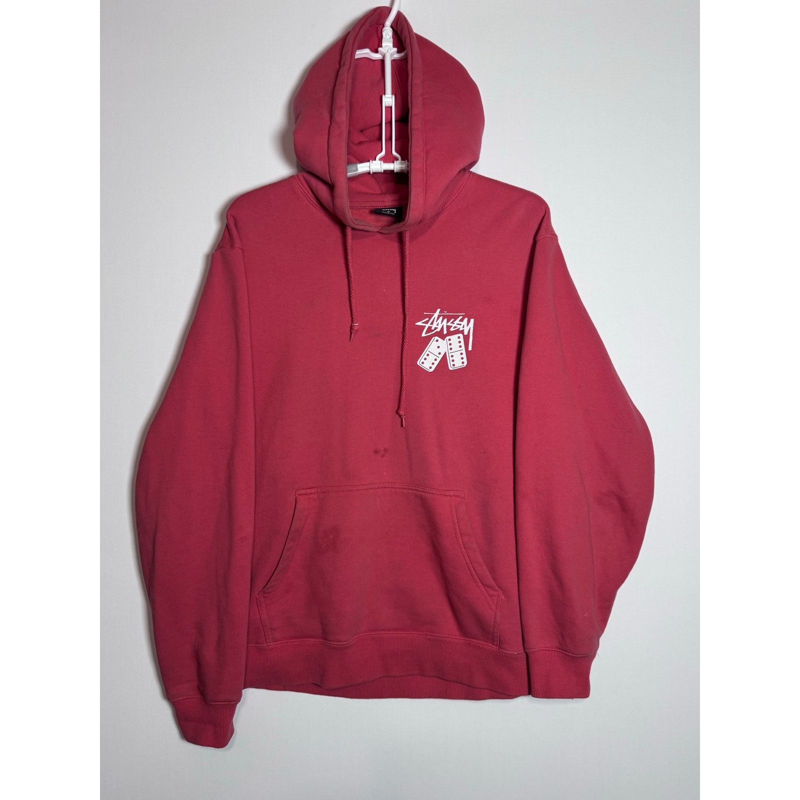 Stussy Stüssy Red Dice Domino Faded Logo Pullover Hoodie Size M Size US M / EU 48-50 / 2 - 1 Thumbnail