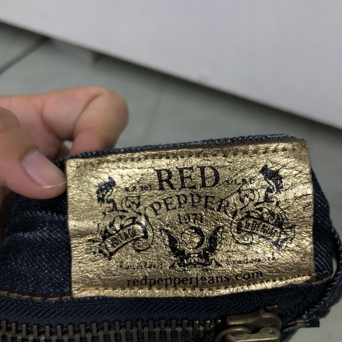 Japanese Brand 🔥Rare Punk Style Half Cut Denim Jeans Red Pepper Japan & Co Size US 26 / EU 42 - 15 Thumbnail