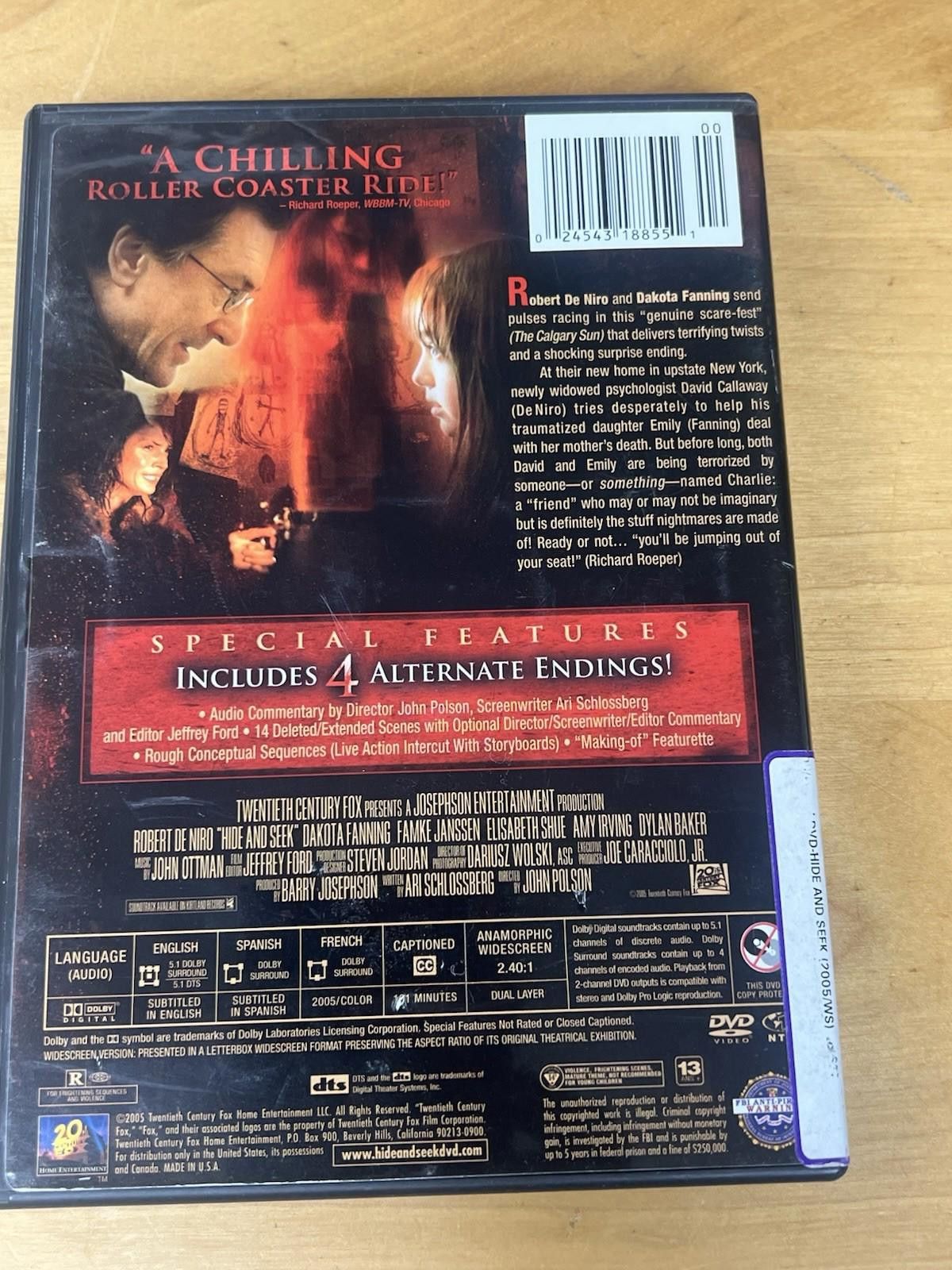 Other Hide and Seek - DVD - GOOD Size ONE SIZE - 8 Thumbnail