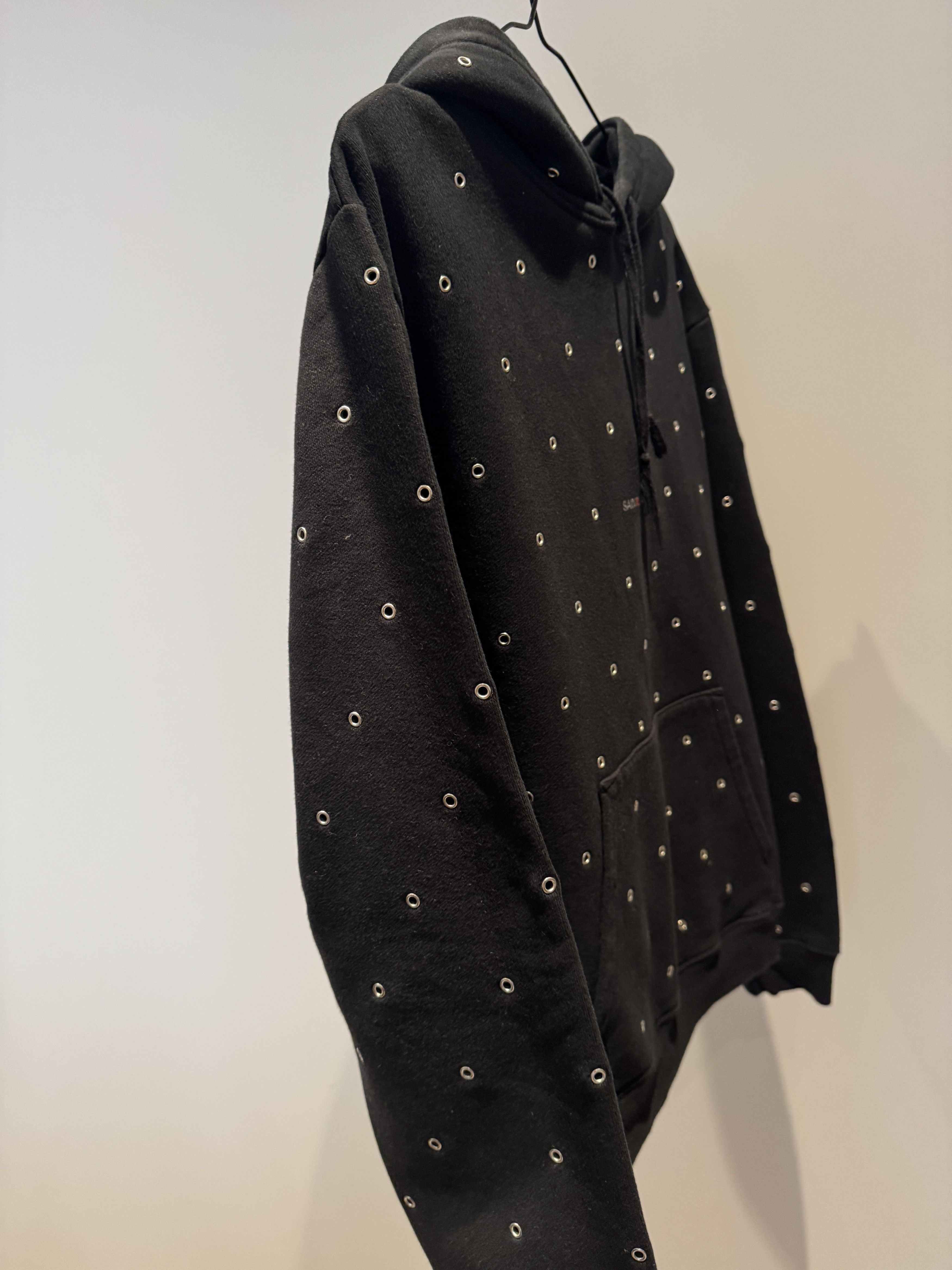Saint Laurent Paris Saint Laurent Logo Hoodie Studded Rings Size US L / EU 52-54 / 3 - 4 Thumbnail