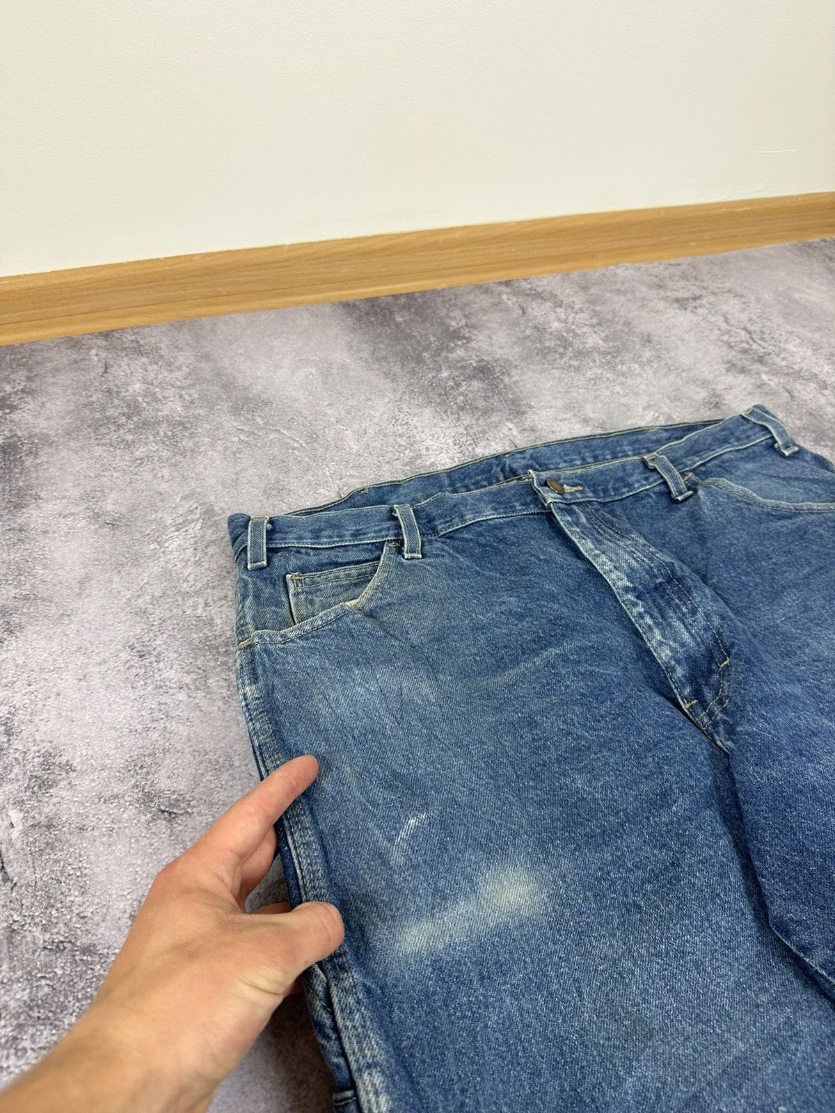 Dickies Vintage Dickies USA Cargo Denim Carpenter Hype Work Pants Size US 38 / EU 54 - 14 Thumbnail