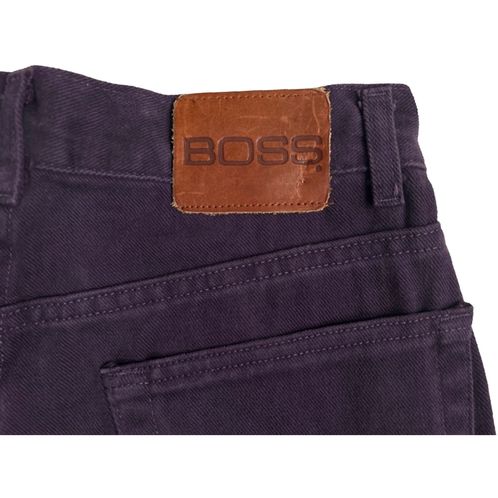 Vintage VINTAGE Boss Jeans Pants Mens Slouch 29 Inseam 34 90s Deadstock NWT USA Made Purple Slouch Straight Jeans Mens Size US 29 - 6 Thumbnail