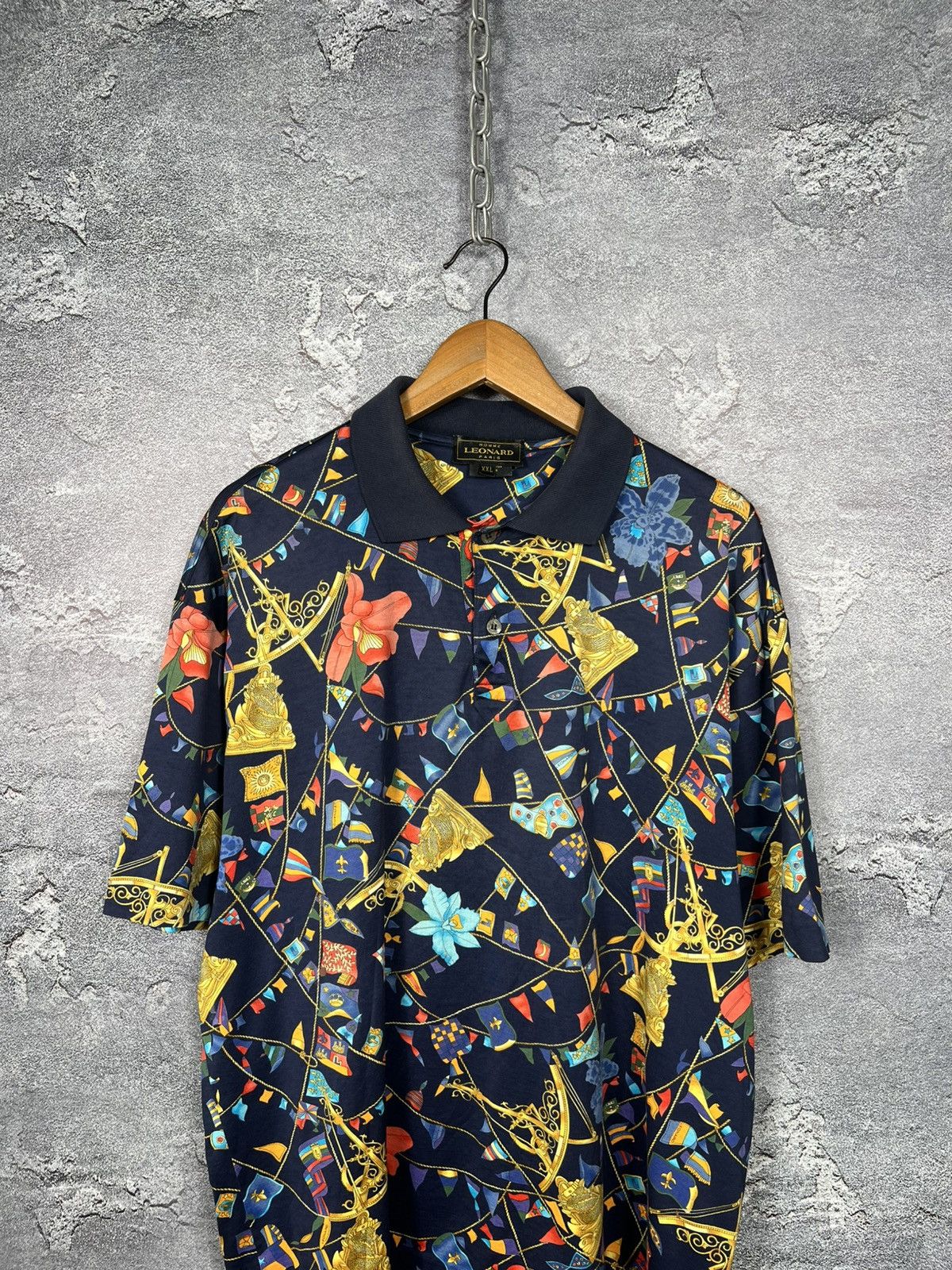 Leonard Paris Vintage Lonard Paris All Over Floral Print Polo Size Xxl Size US XXL / EU 58 / 5 - 2 Thumbnail