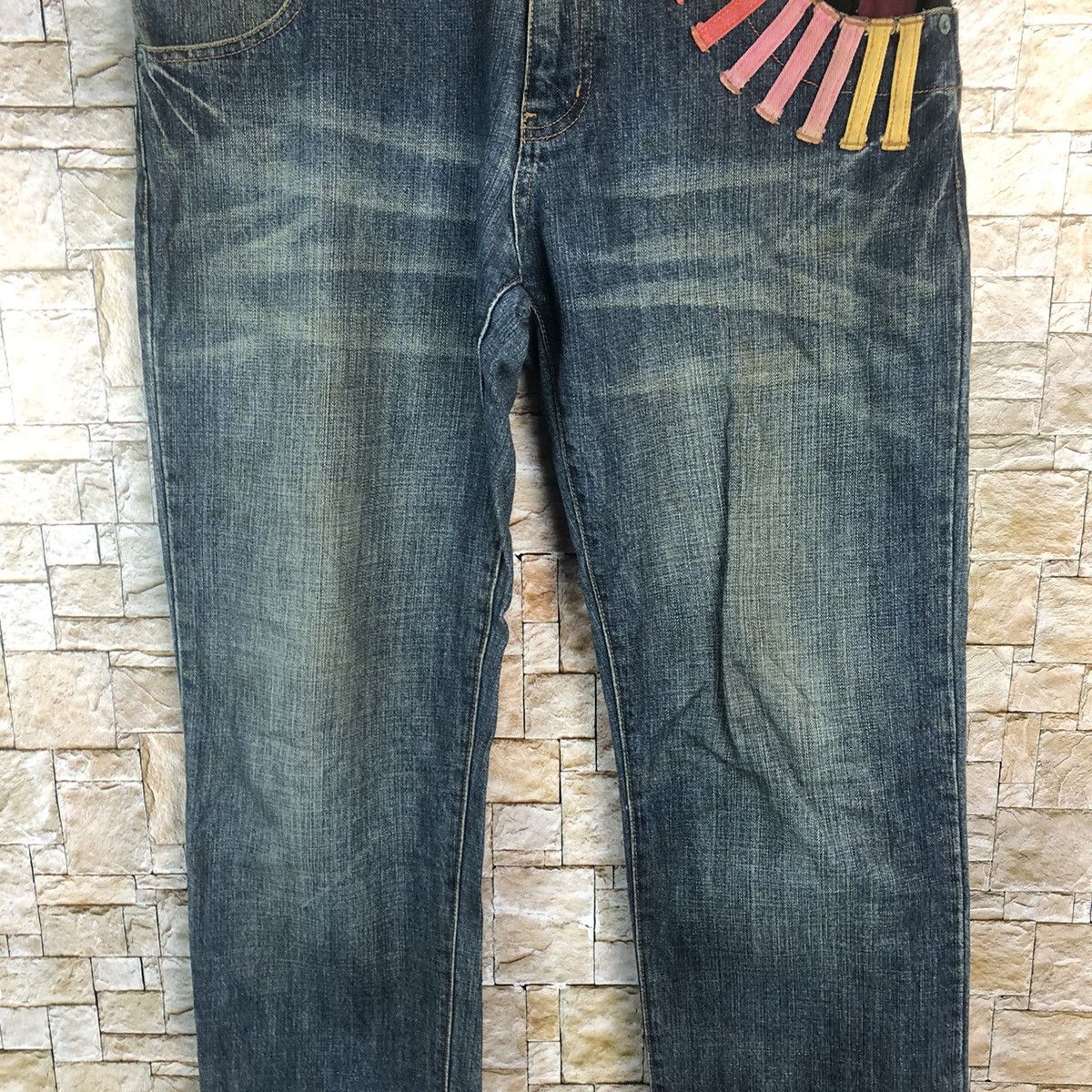 Designer × Japanese Brand Urban Vanue double waist Blue Denim Pants #A117 Size US 32 / EU 48 - 6 Thumbnail