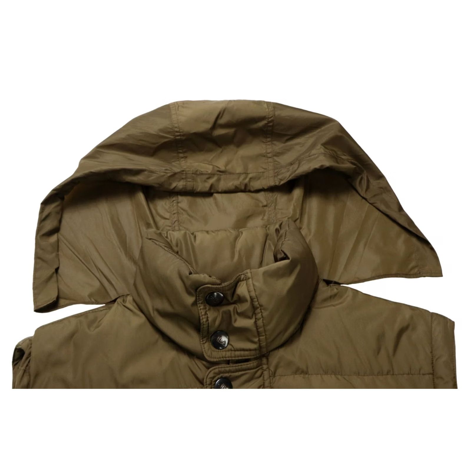 Fila FILA Waistcoat Men's XS Full Zip Down Filled Quilted Hidden Hood Brown Size US XS / EU 42 / 0 - 5 Thumbnail