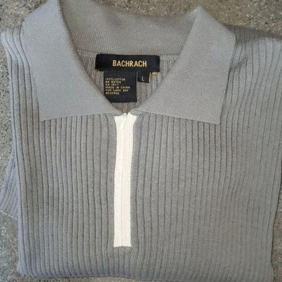 Bachrach Bachrach 1/4 Zip Long Sleeve Collared 2 Toned Pullover Sz. L Size US L / EU 52-54 / 3 - 1 Thumbnail