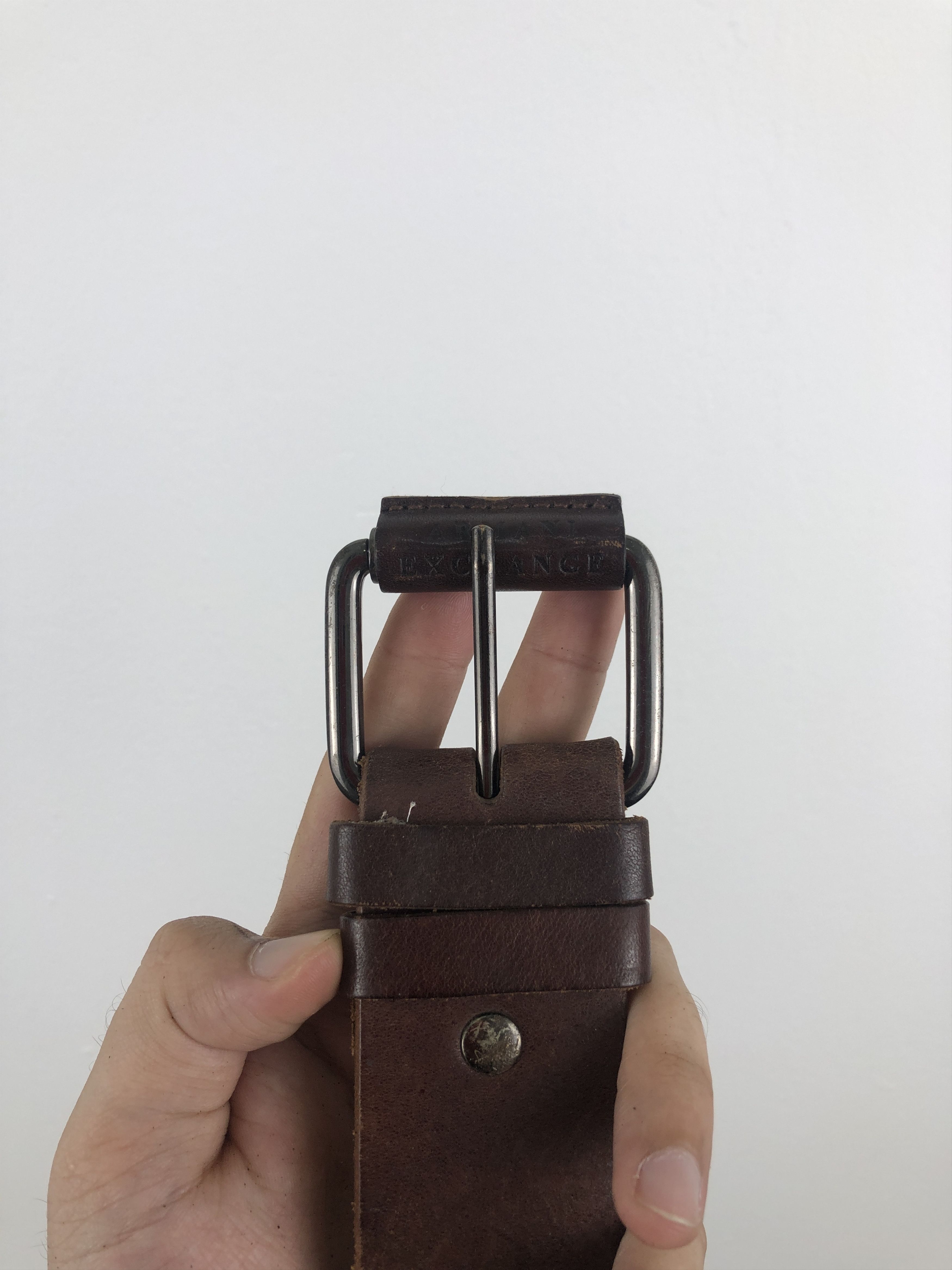 Armani Exchange Vintage Armani Exchange Leather Belt B0043 Size ONE SIZE - 3 Thumbnail