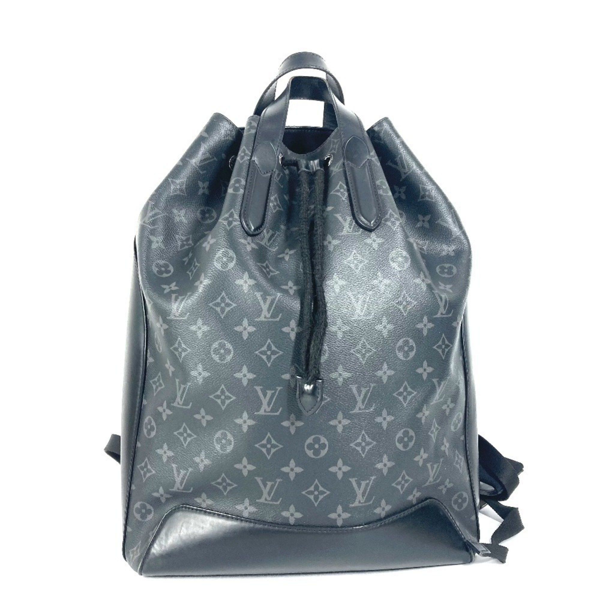 LOUIS VUITTON M40527 Monogram Eclipse Backpack Explorer Bag Handbag Rucksack Canvas Men's Women's Black