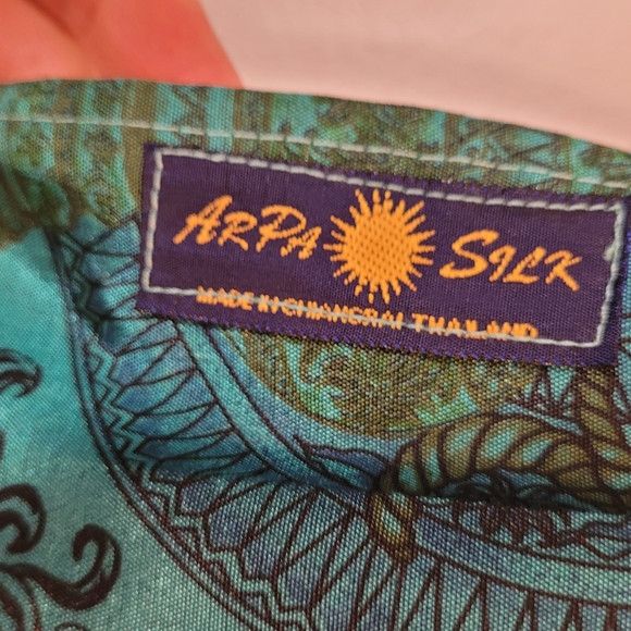 Other Arpa Silk Chiang Rai Thai Silk Turquoise Harem Pants - L Size 30" / US 8 / IT 44 - 3 Thumbnail