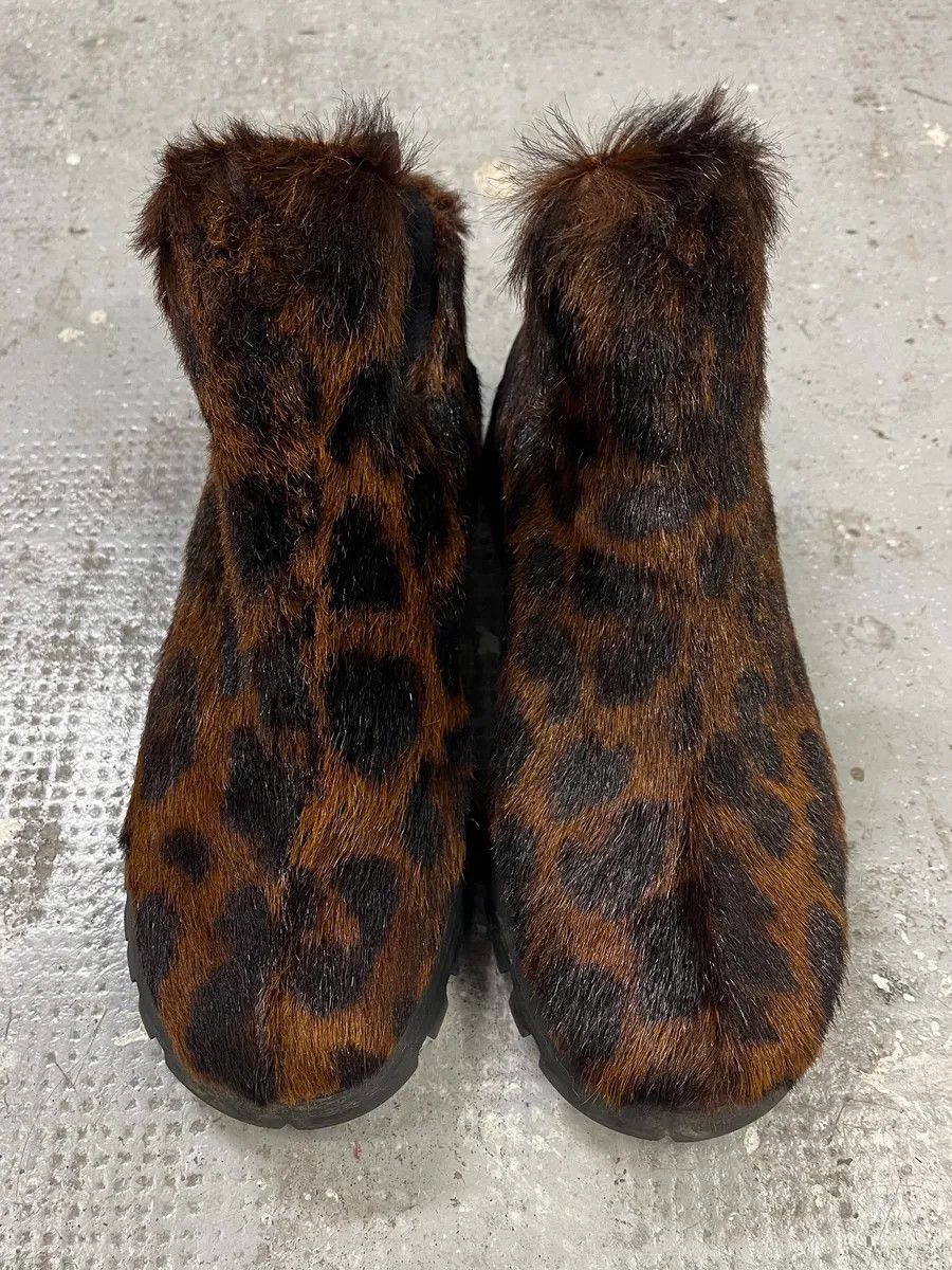 Prada FW1999 Prada Leopard Print Pony Hair Mule Boots Size US 8 / IT 38 - 6 Thumbnail