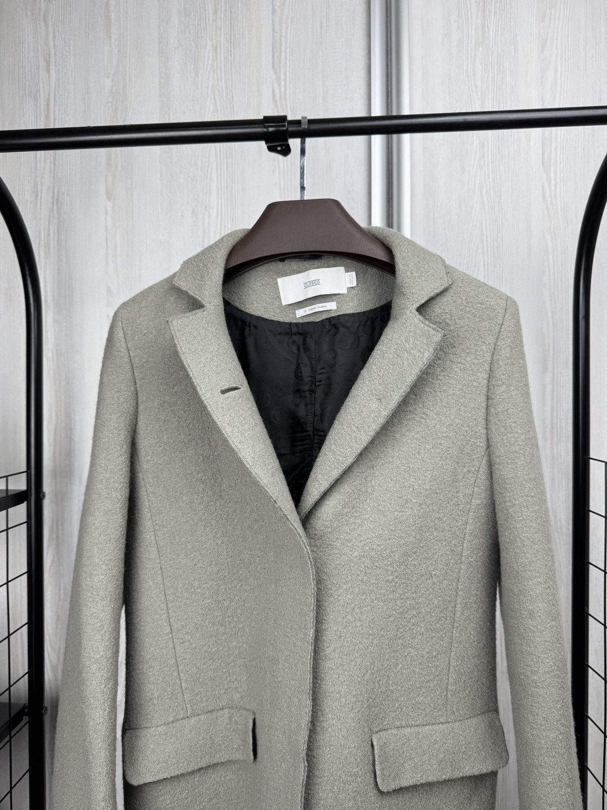 CLOSED Closed Pure Pori Italian Fabric Wool grey coat size M Size M / US 6-8 / IT 42-44 - 6 Thumbnail