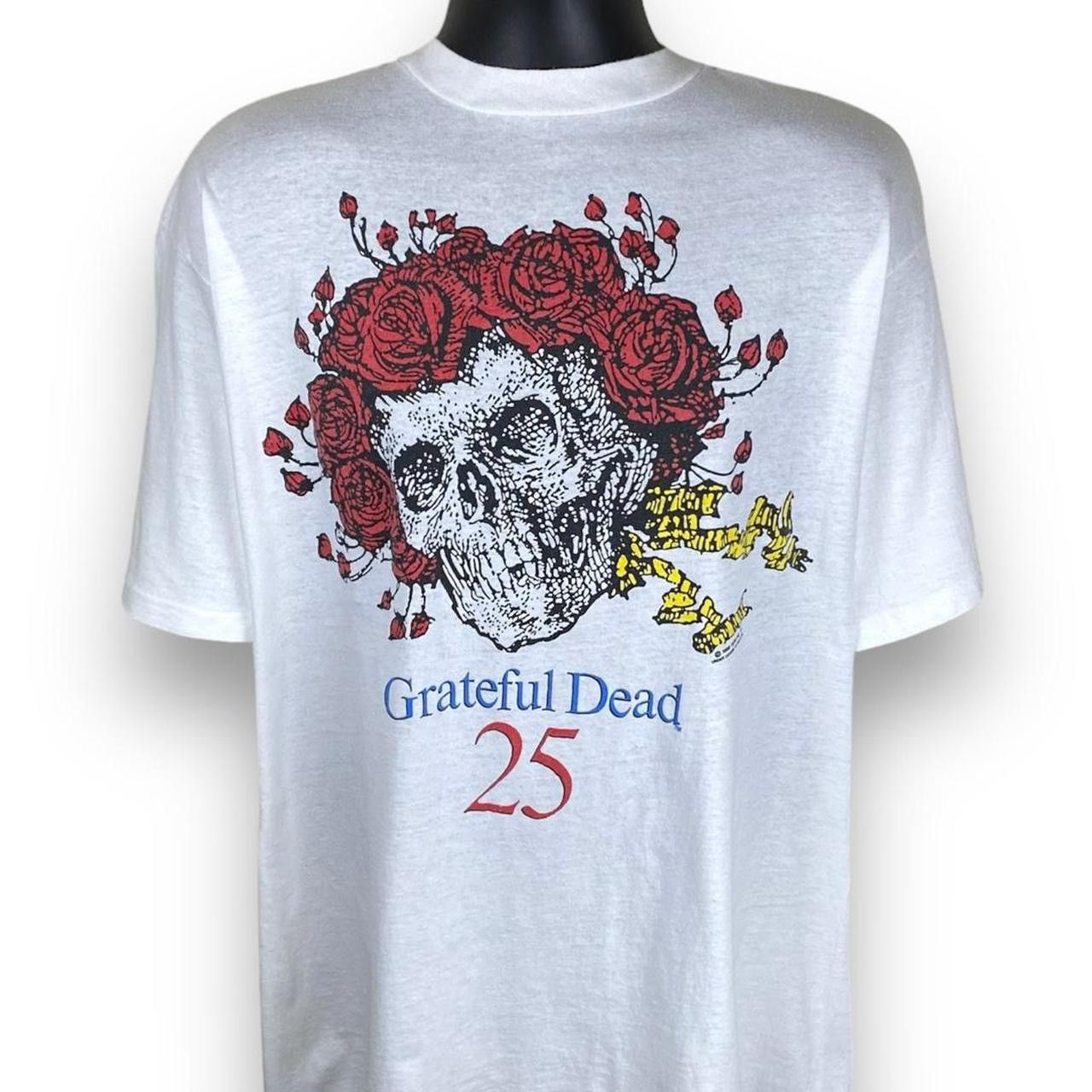 image of Band Tees x Grateful Dead Vintage 90's Grateful Dead Band Music Concert Tour Tshirt in White (Size 