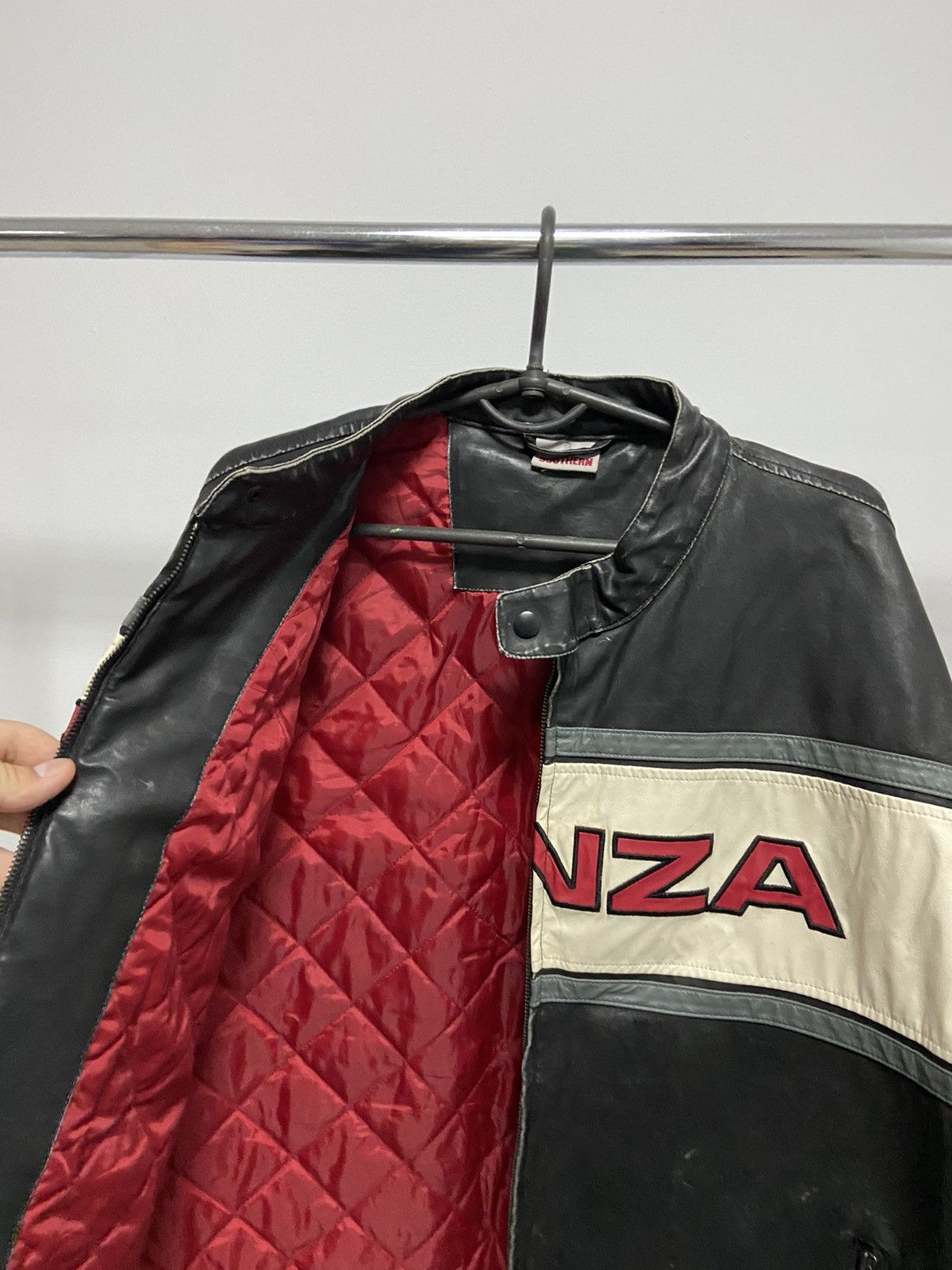 Vintage Monza Racing Leather Jacket Vintage Big Logo Moto Size US XL / EU 56 / 4 - 15 Thumbnail