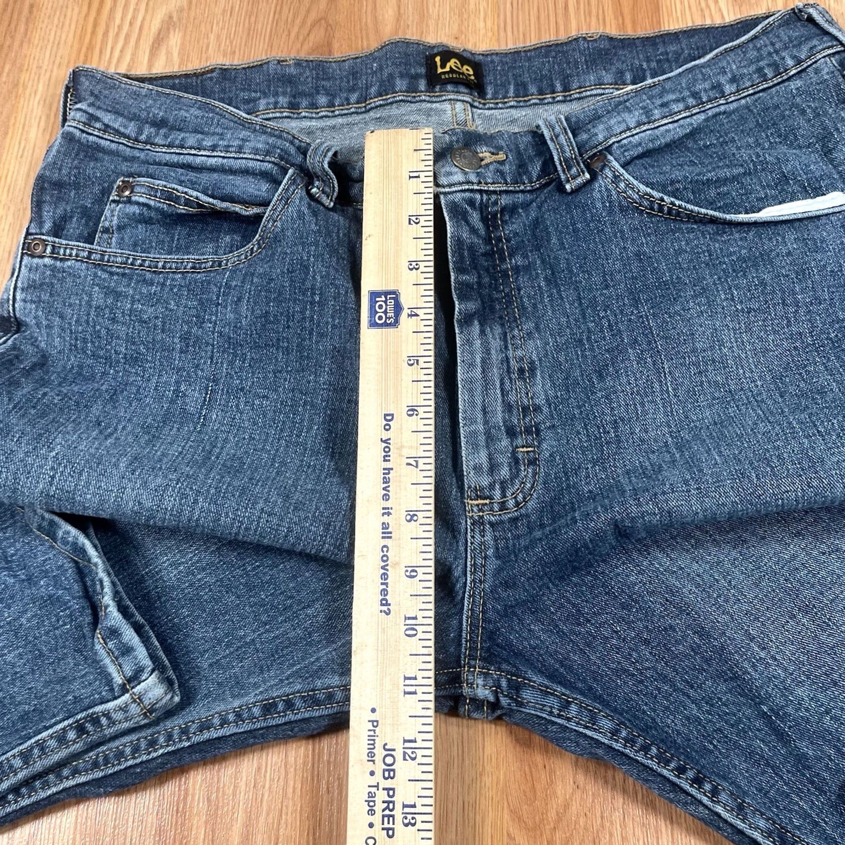 Lee Lee Jeans Mens 36Wx32L Regular Fit Straight Leg Denim Cotton Blend Blue Spandex Size US 36 / EU 52 - 5 Thumbnail