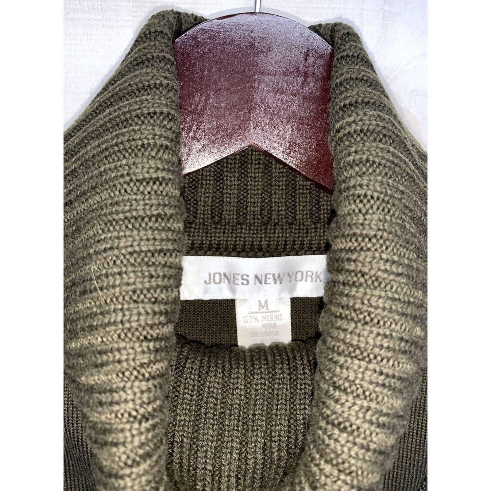 Jones New York Jones New York 100% Merino Wool Beaded Cowl Neck Sweater Tank-4648 Z Size M / US 6-8 / IT 42-44 - 2 Thumbnail