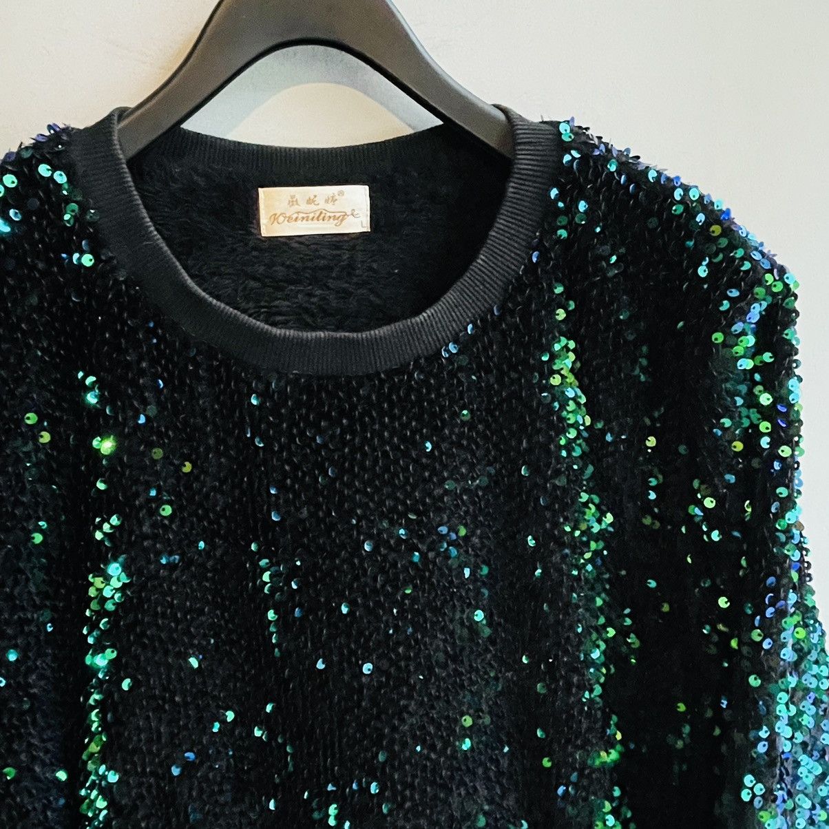 Japanese Brand × Vintage Japanese Gradient Sequins Boxy Sweatshirt Size L / US 10 / IT 46 - 1 Thumbnail