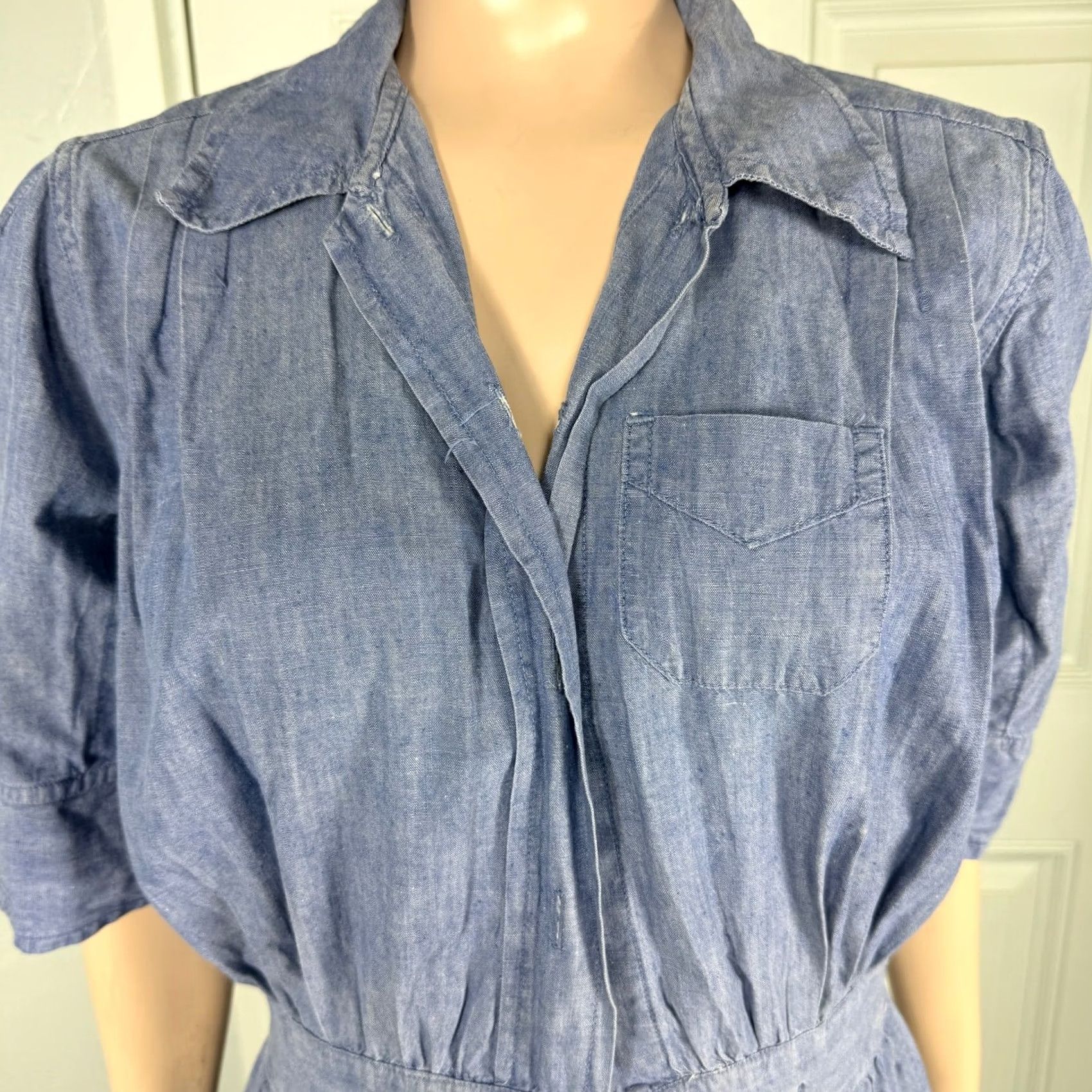 Vintage VINTAGE Aldrich & Dress 2XS Blue 50s Women Nures Uniform Chicago Cotton V17 Size XXS / US 00 / IT 34 - 4 Thumbnail