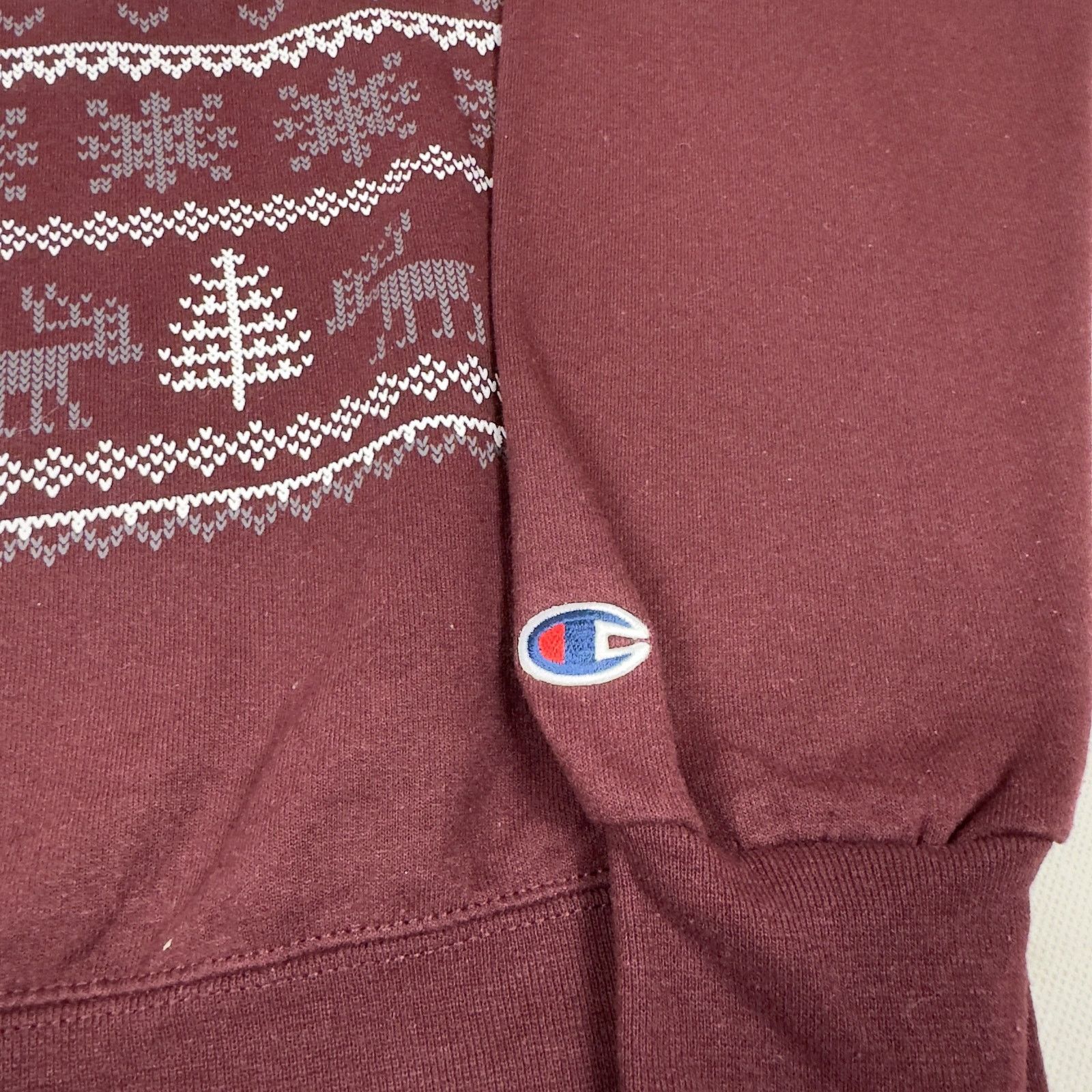 Champion Champion Men's Burgundy Crew Neck Pullover Sweatshirt Small Size US S / EU 44-46 / 1 - 3 Thumbnail