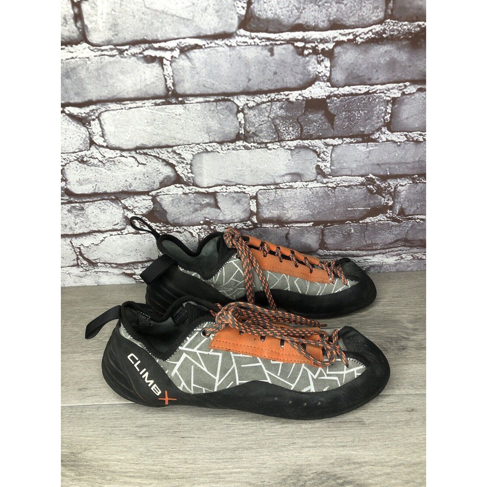 Other Climb X Grey Synthetic Orange Lace Black Climbing Shoes Men Size US 11 / EU 44 - 21 Thumbnail