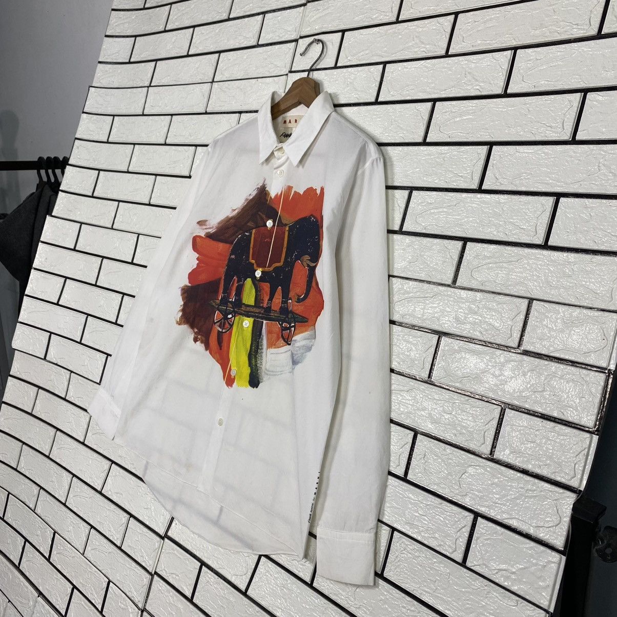 Marni 🔥BUTTON UPS MARNI X FRANK NAVIN OVER PRINT Size M / US 6-8 / IT 42-44 - 2 Thumbnail