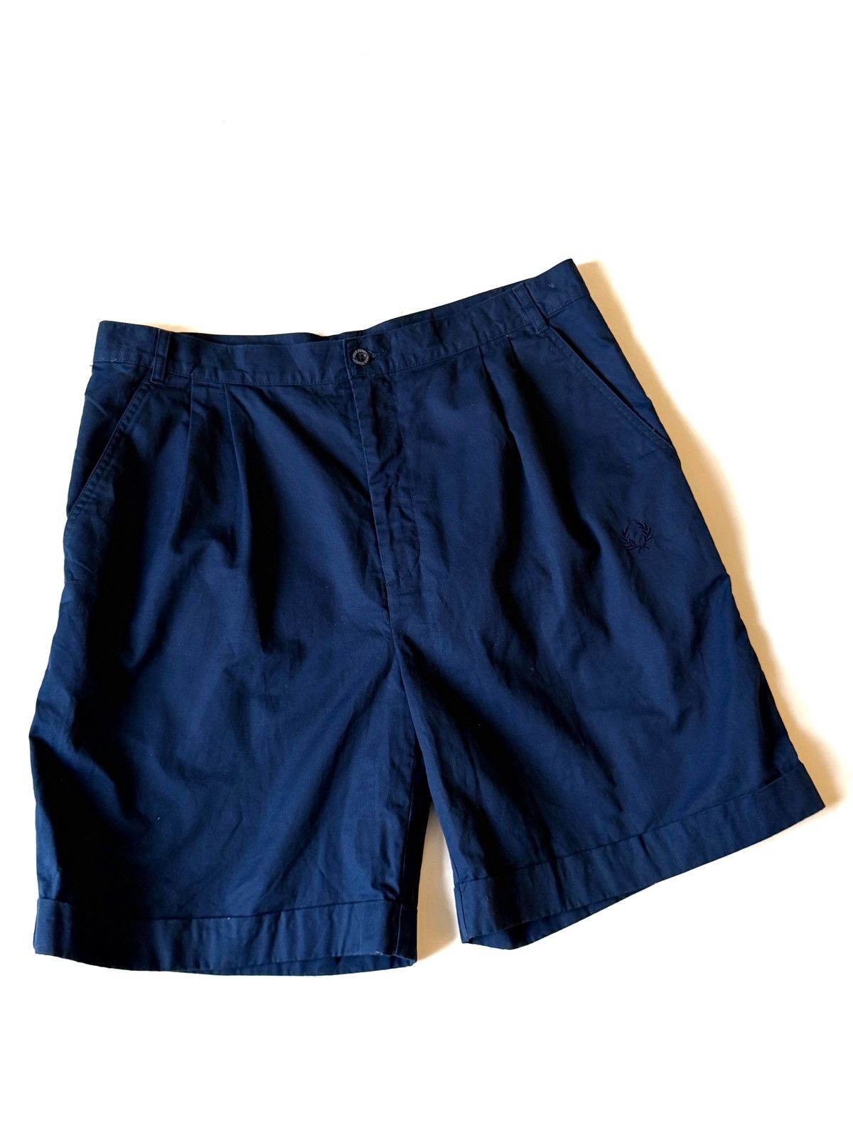 Fred Perry Fred Perry Men Blue Vintage Chino Shorts Size 34/L Logo Size US 34 / EU 50 - 1 Thumbnail