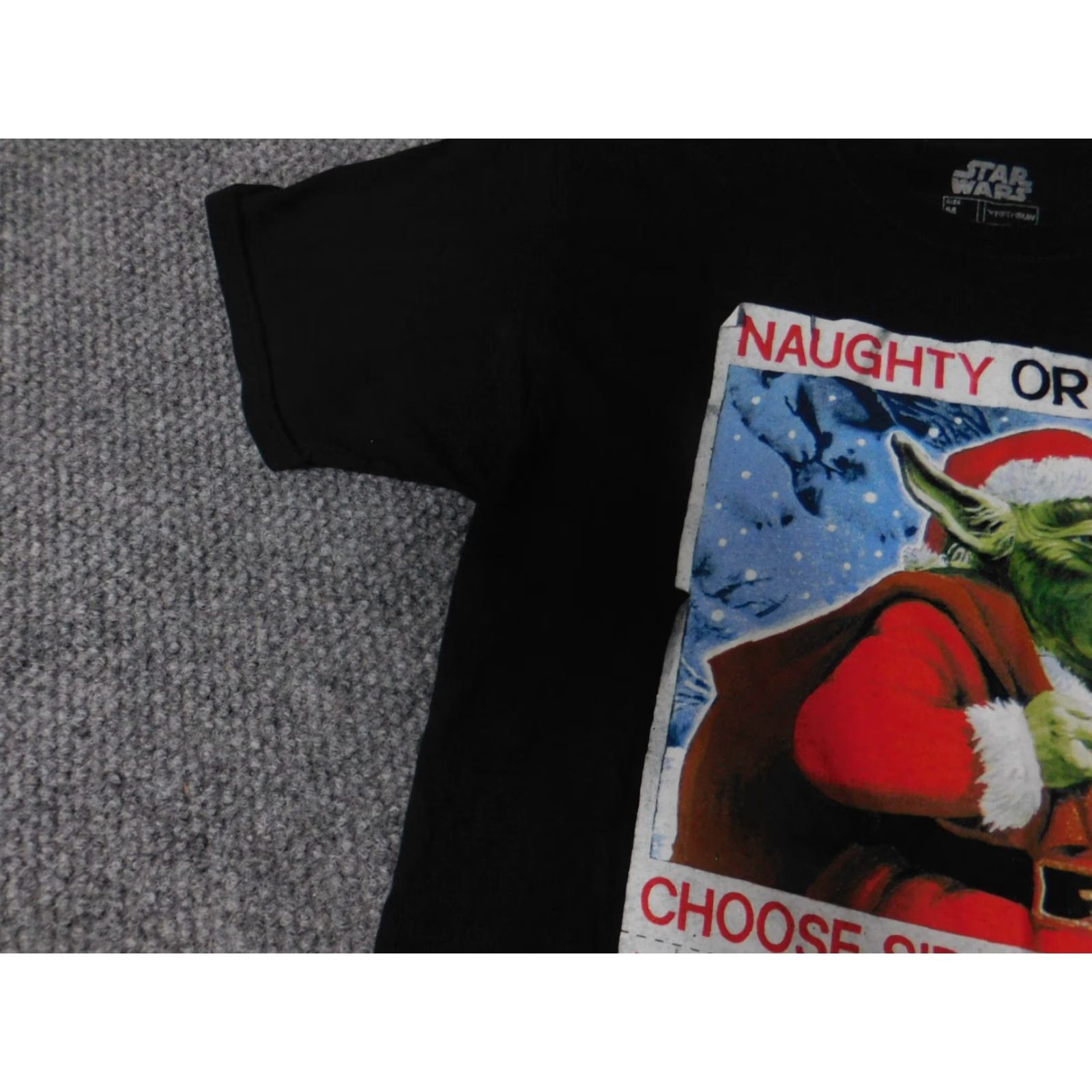 Star Wars Star Wars Mens Shirt Medium black graphic Christmas Yoda T-Shirt Crew Neck Short Sleeve Logo Knit Cotton Spandex Size US M / EU 48-50 / 2 - 4 Thumbnail