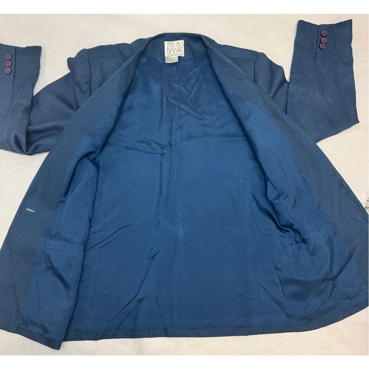 Jos. A. Bank Vintage 100% Linen Single Breasted Lined Blazer Classic 10 Size L / US 10 / IT 46 - 9 Thumbnail