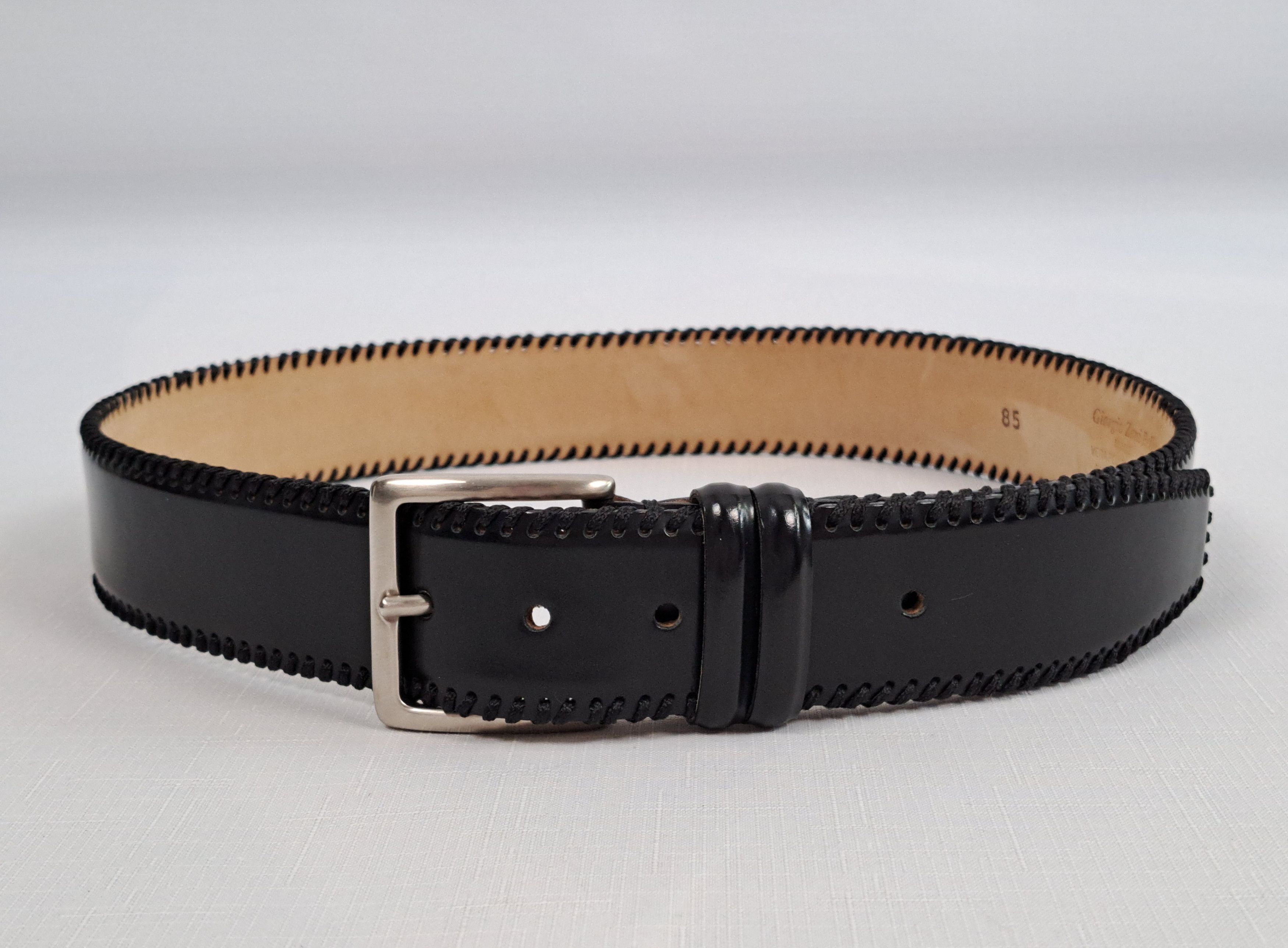 Handmade Giorgio Zoni Pelletterie leather belt. Made in Italy Size ONE SIZE - 8 Thumbnail