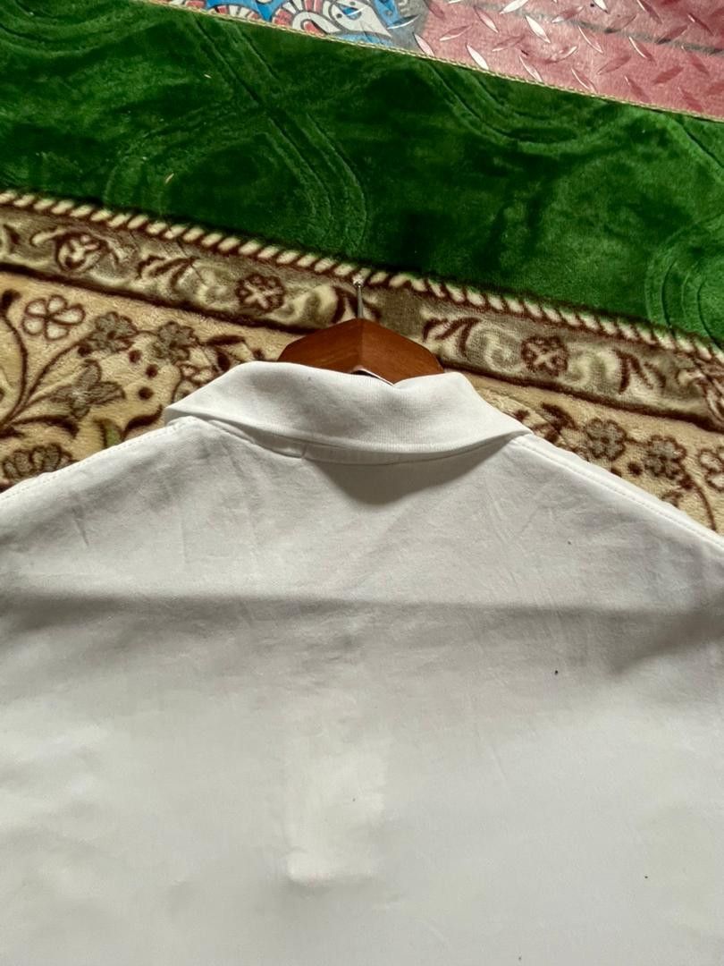 Jil Sander K6-17 J+ Jil Sander Uniqlo white Polo Tee Size US L / EU 52-54 / 3 - 11 Thumbnail