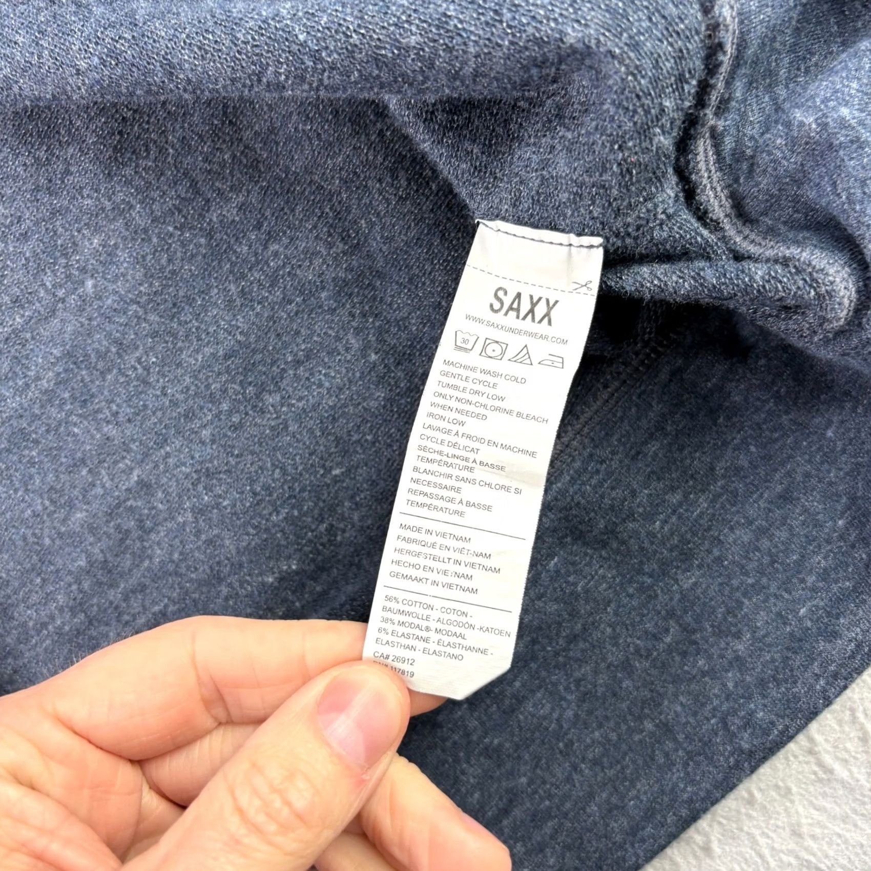 Vintage Saxx Sweatshirt Mens 2XL Blue Pullover Crew Neck Stretch Performance Size US XXL / EU 58 / 5 - 6 Thumbnail