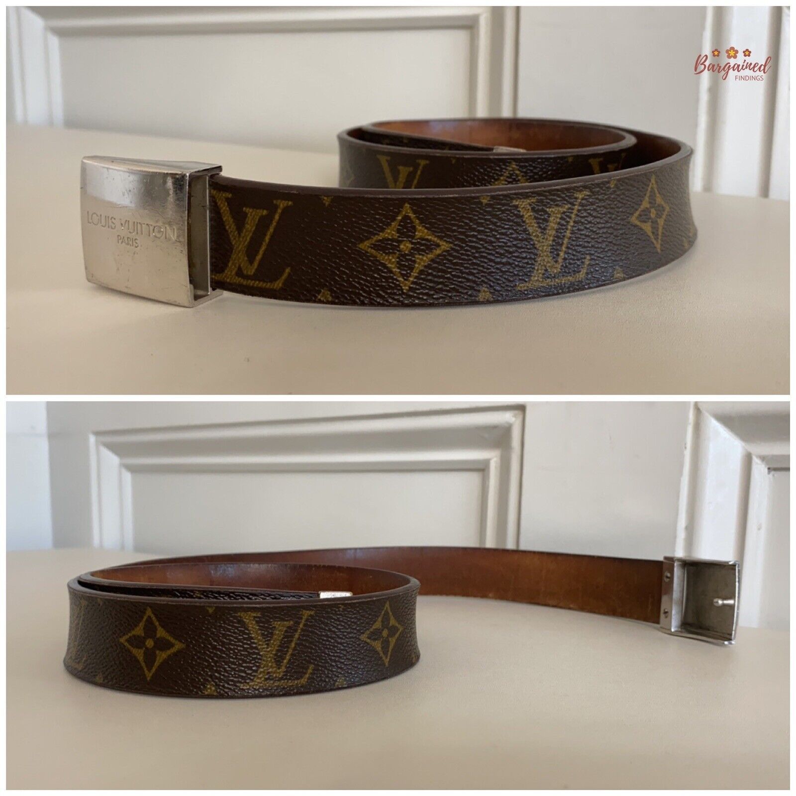 Louis Vuitton Louis Vuitton Monogram Canvas Ceinture Silver Buckle Belt Size 32 - 2 Thumbnail