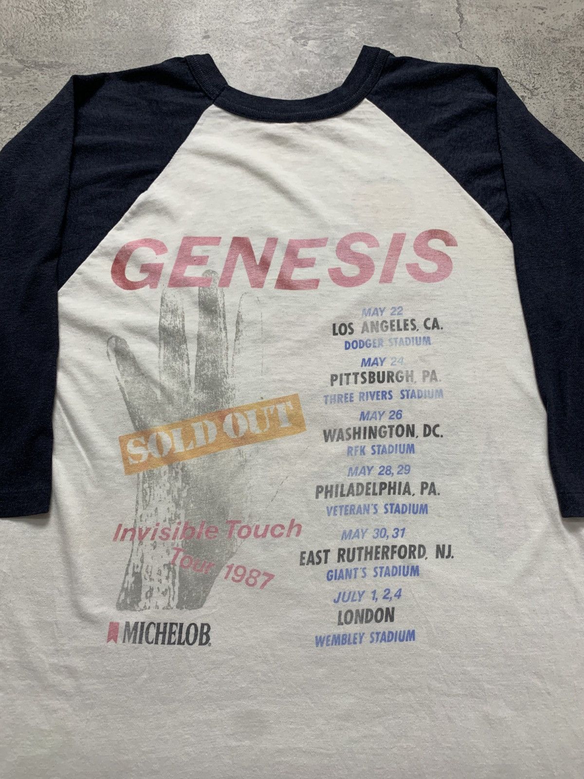 Band Tees Vintage 80s Genesis raglan band shirt Size US L / EU 52-54 / 3 - 4 Thumbnail