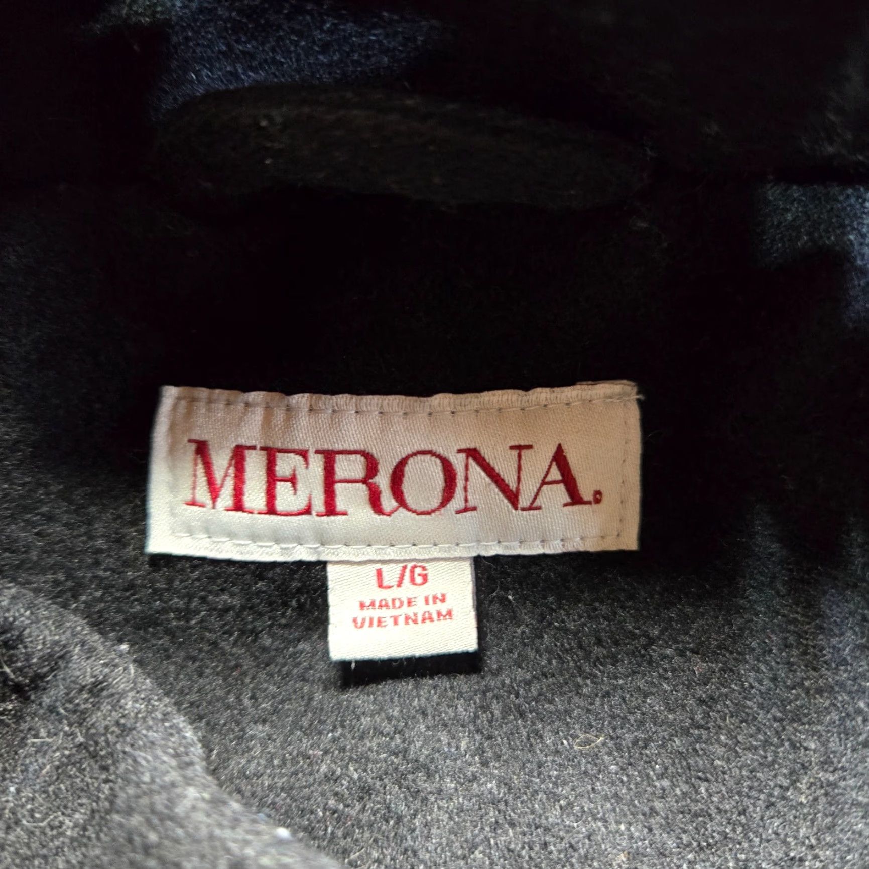 Merona Merona Black Trench Coat Jacket Hooded Adult Women's Size L Large Size L / US 10 / IT 46 - 4 Thumbnail