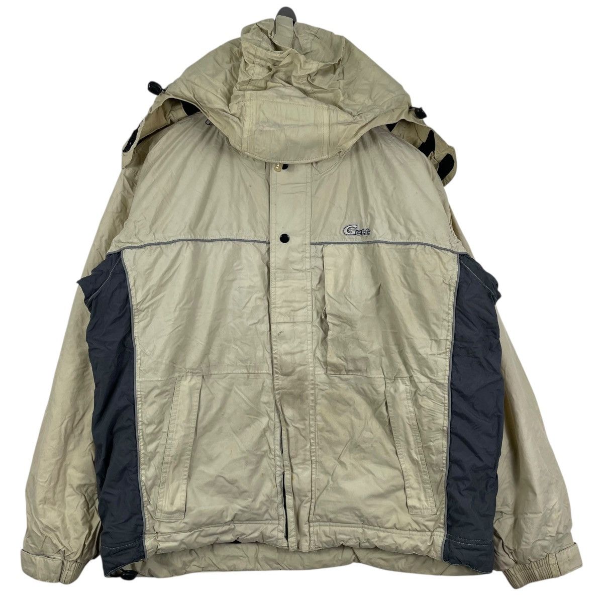 Vintage Vintage Gett Fishing Hoodie Puffer Jacket Size US L / EU 52-54 / 3 - 2 Thumbnail