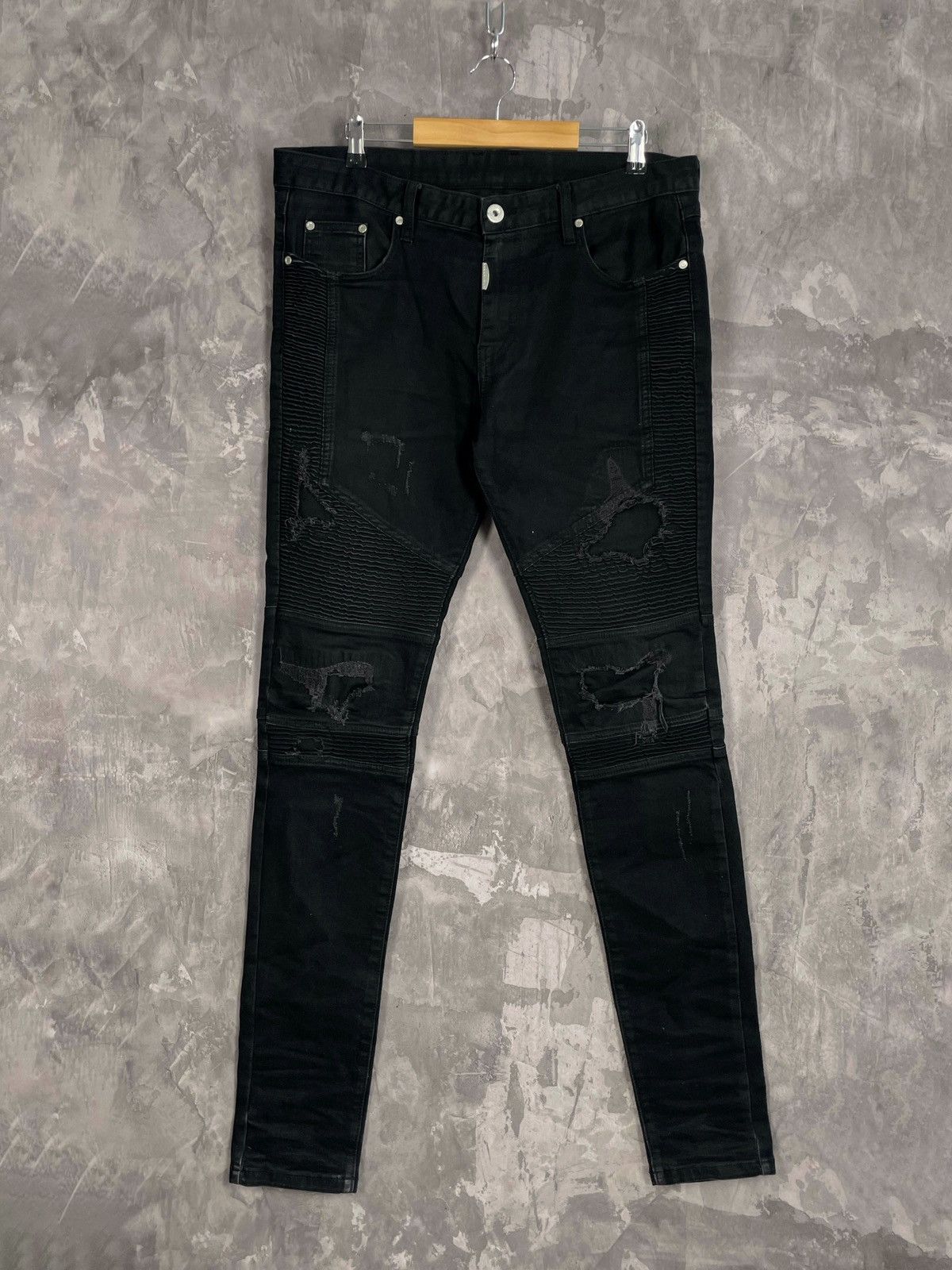 Represent Clo. Represent Men’s Biker Denim Jeans Distressed Chicago Size US 34 / EU 50 - 1 Thumbnail