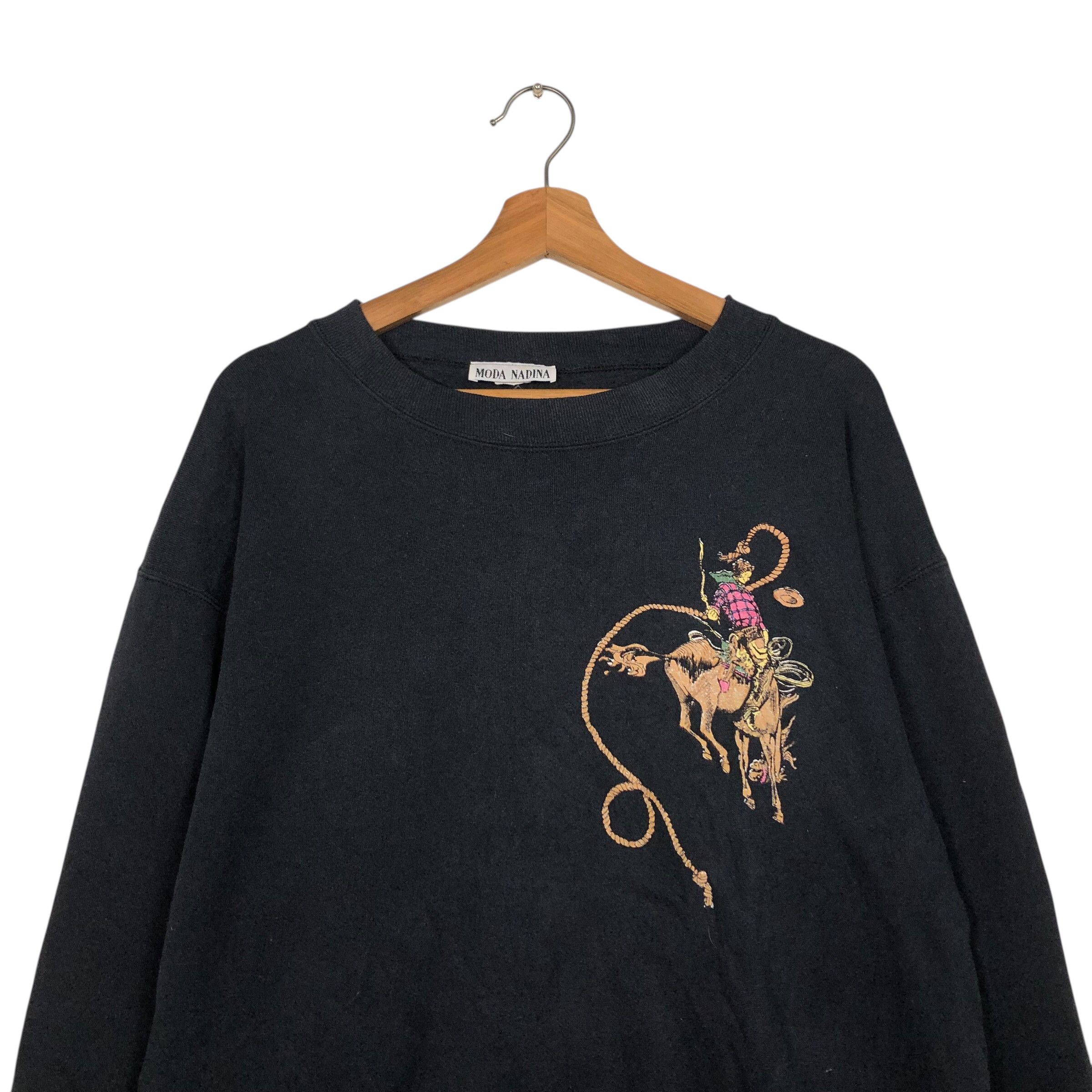 Japanese Brand 📌Vintage Sweatshirt Mona Nadina Cartoon Design Big Logo Size US M / EU 48-50 / 2 - 4 Thumbnail