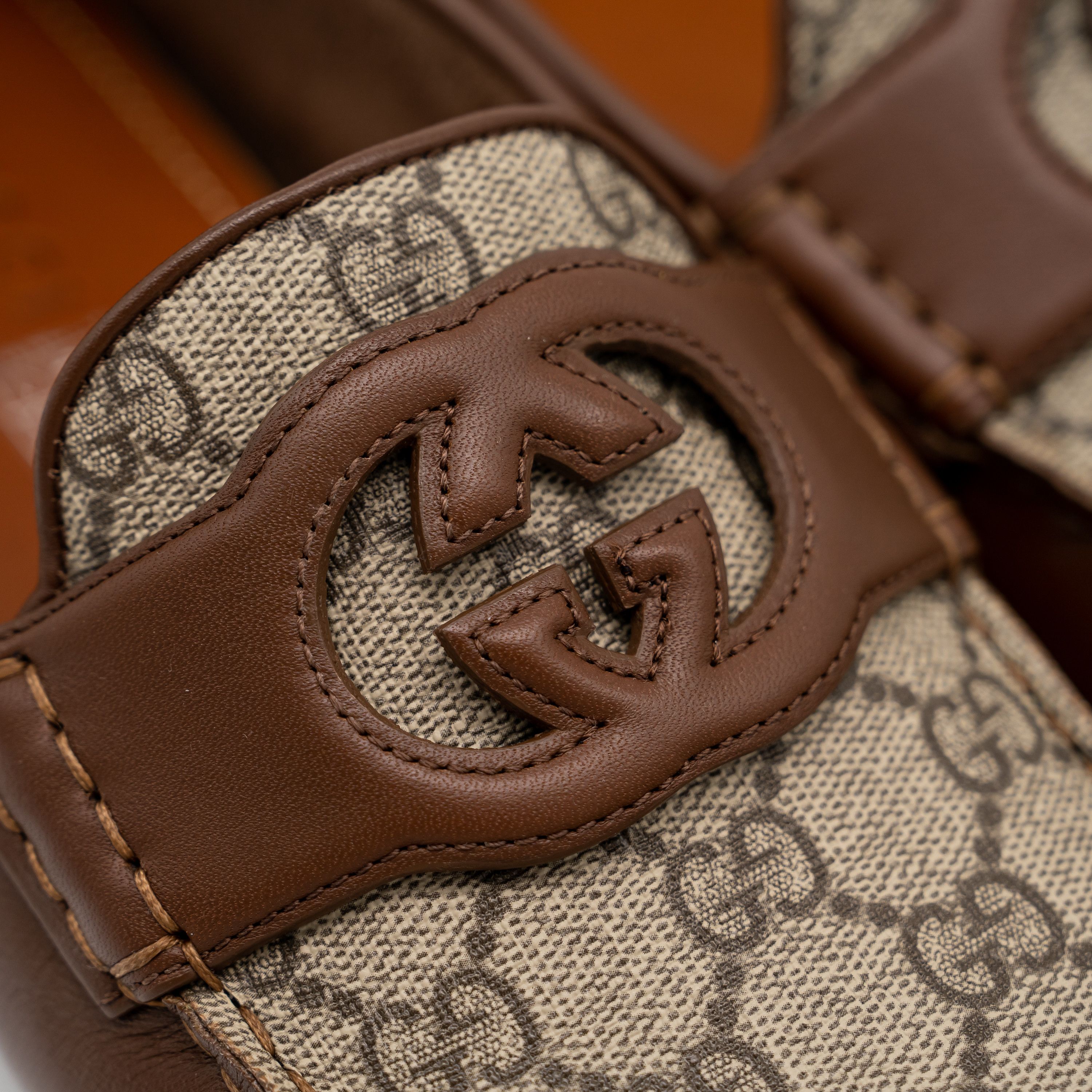 Gucci 8G 8.5 US Gucci GG Leather Moccasin Brown Loafers Size US 8.5 / EU 41-42 - 8 Thumbnail