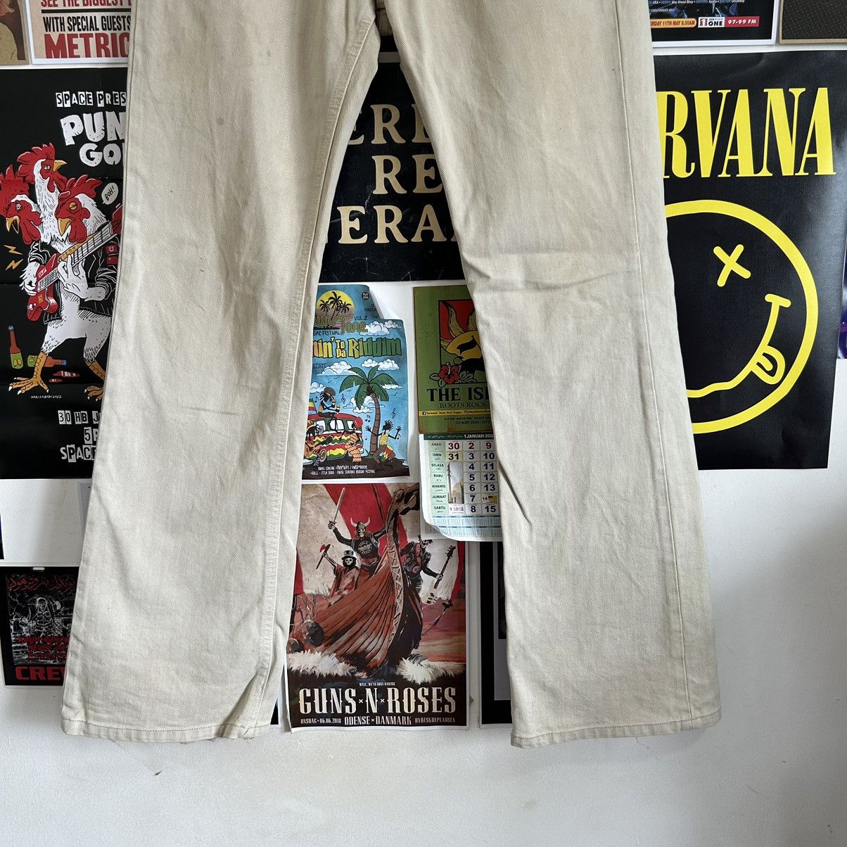 Lee Vintage Lee JPN Flare Distressed Denim Size US 31 - 4 Thumbnail