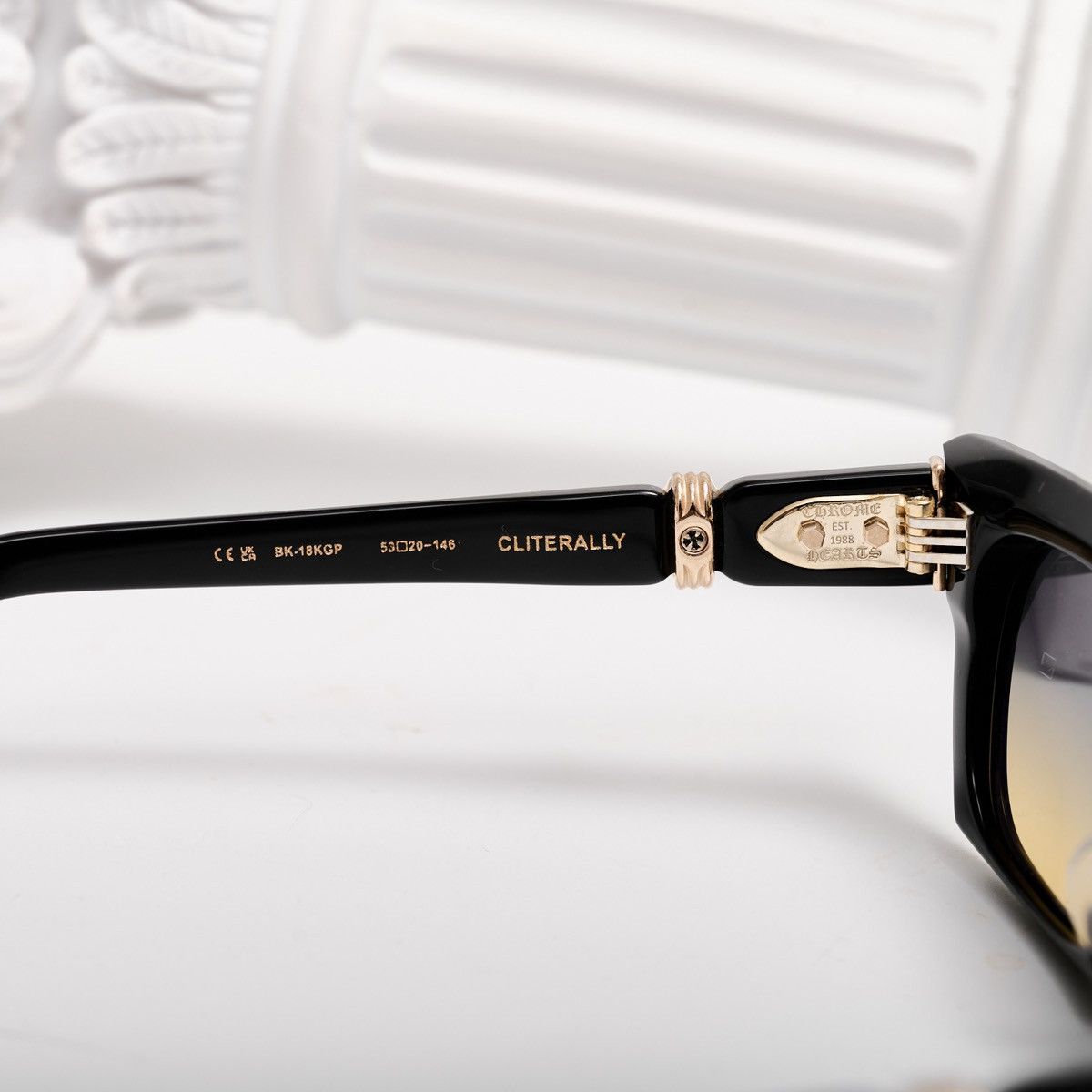 Chrome Hearts CHROME HEARTS CLITERALLY BLACK-18KGP SUNGLASSES Size ONE SIZE - 5 Thumbnail