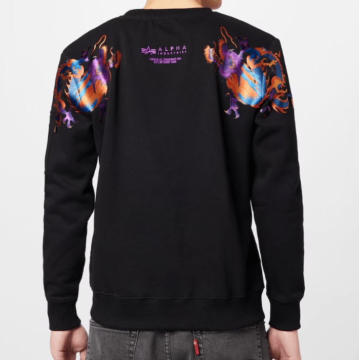 Alpha Industries ALPHA INDUSTRIES Sweatshirt 'Dragon' Size US M / EU 48-50 / 2 - 1 Thumbnail
