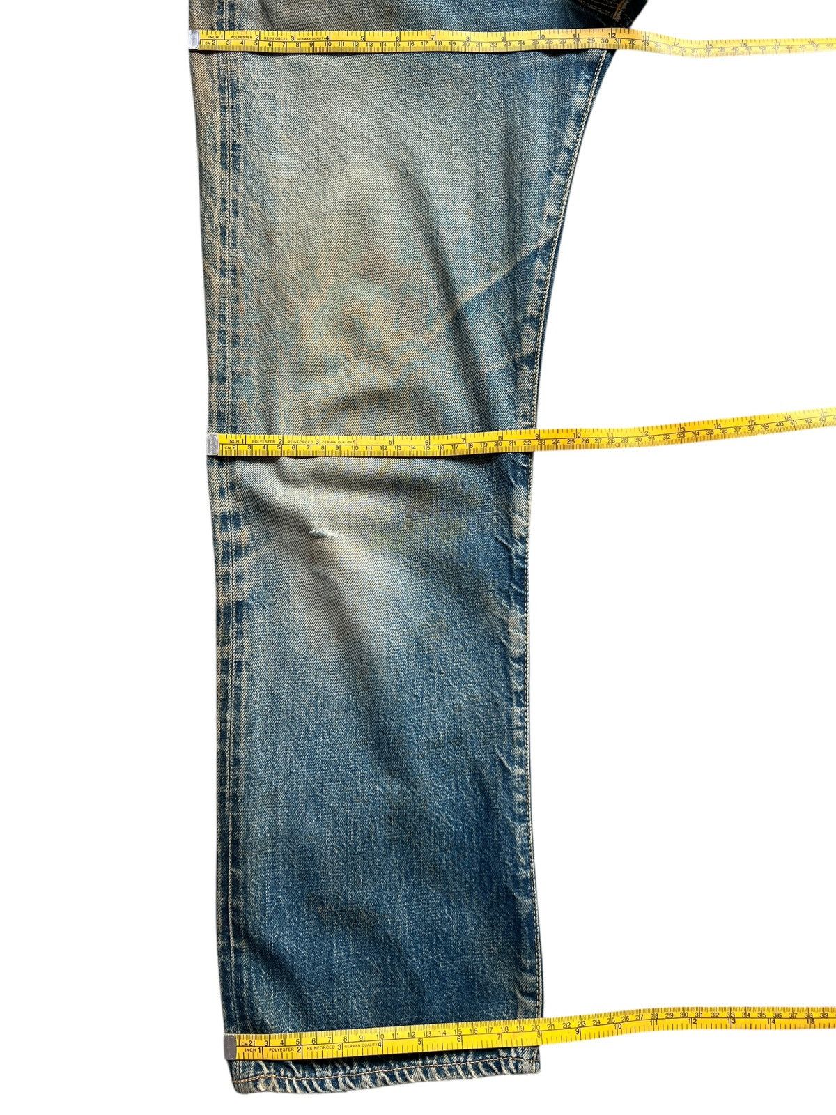 The Real McCoy's Vintage Mccoy Distressed Mudwash Denim Jeans 31x29 Size US 31 - 15 Thumbnail