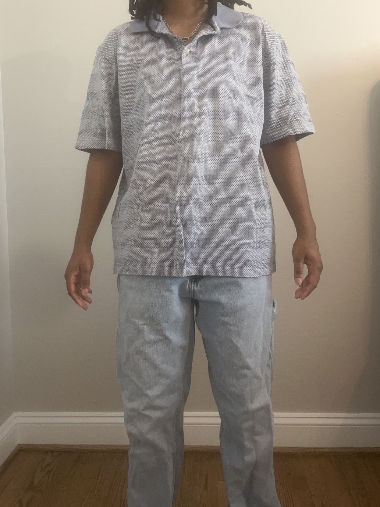 Joseph Abboud × Vintage Blue and white polo shirt Size US L / EU 52-54 / 3 - 2 Thumbnail