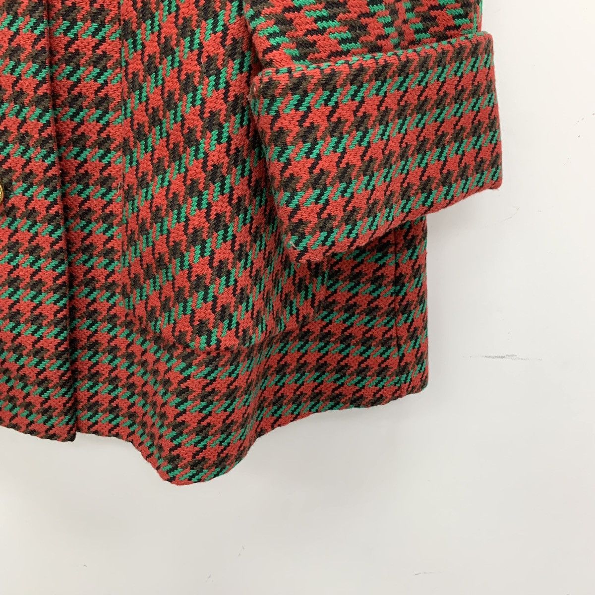Gucci Gucci Red Chambray Wool Lapel Single Breasted Coat Size XS / US 0-2 / IT 36-38 - 4 Thumbnail