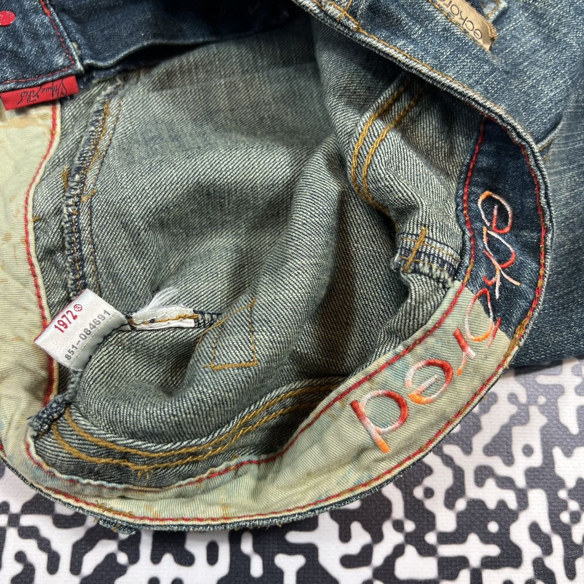 Ecko Unltd. Vintage Y2K Ecko Red Unlimeted Chain Logo Denim Mini Skirt Size 28" / US 6 / IT 42 - 17 Thumbnail