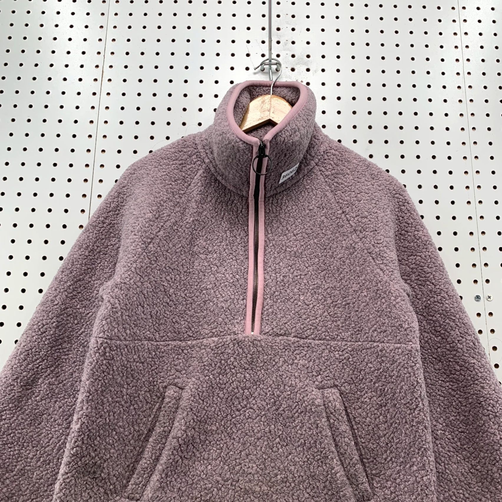 Madewell VINTAGE Madewell Pullover Sweatshirt Women Small Purple Sherpa Fleece Activewear Long Sleeve Mock Neck Size S / US 4 / IT 40 - 5 Thumbnail
