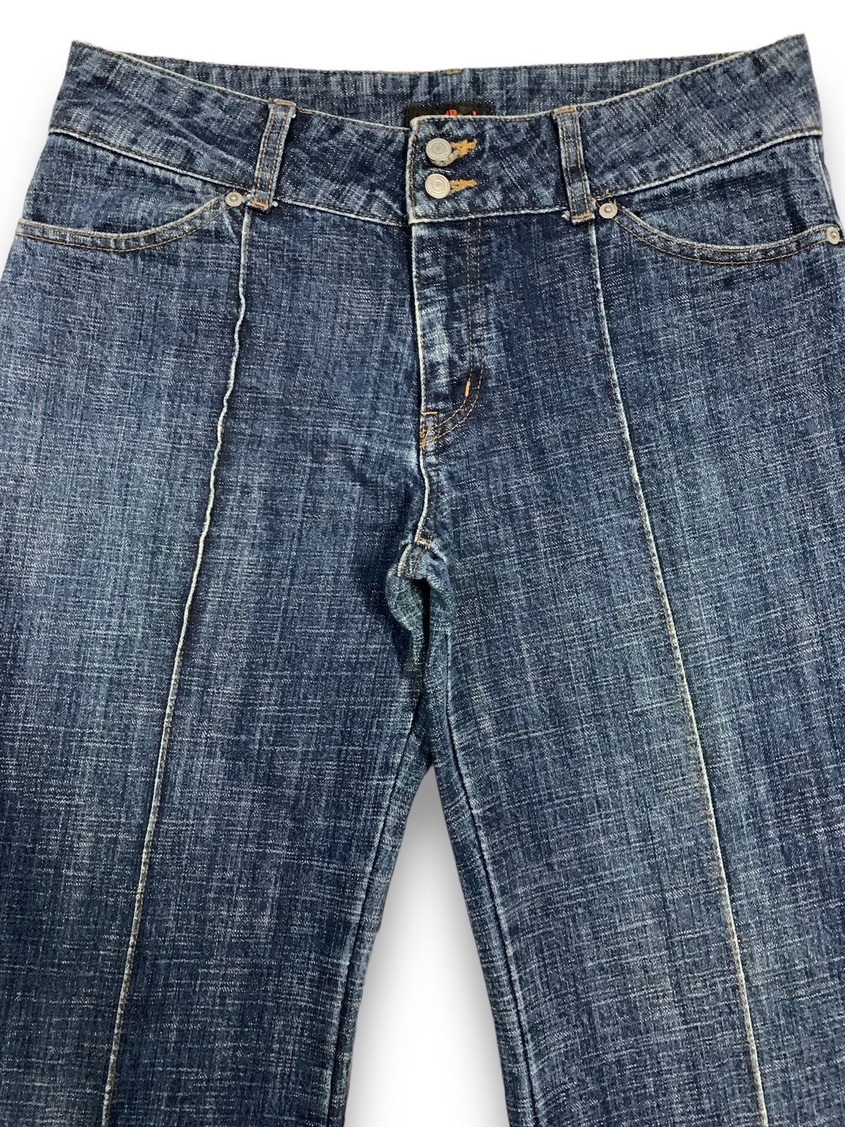 Japanese Brand Vintage Camel Road Faded Wash Flare Bell Bottom Panel Jeans Size US 31 - 3 Thumbnail