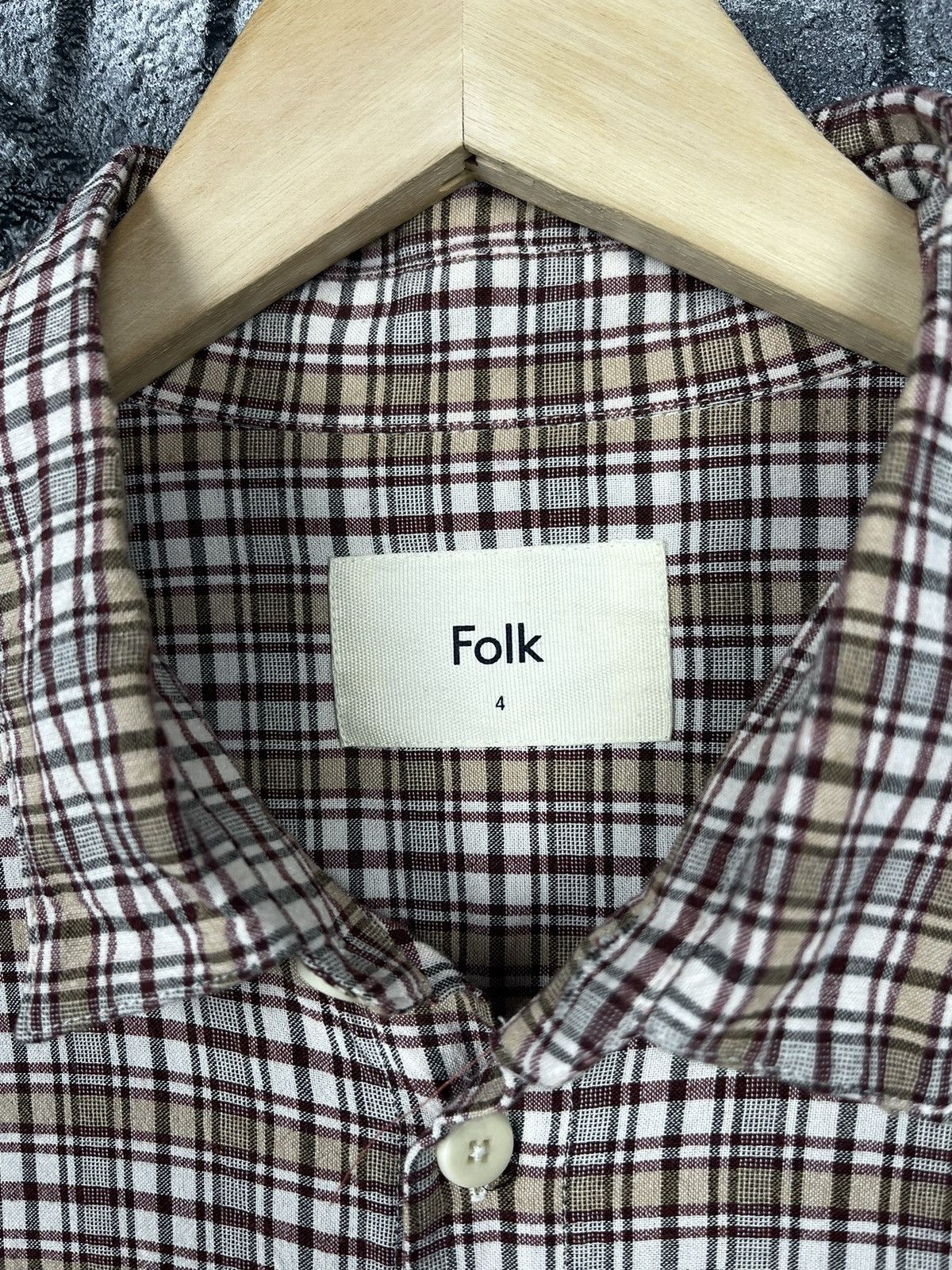 Folk Folk Plaid Shirt Button Up Men’s Size 4 Size US L / EU 52-54 / 3 - 9 Thumbnail