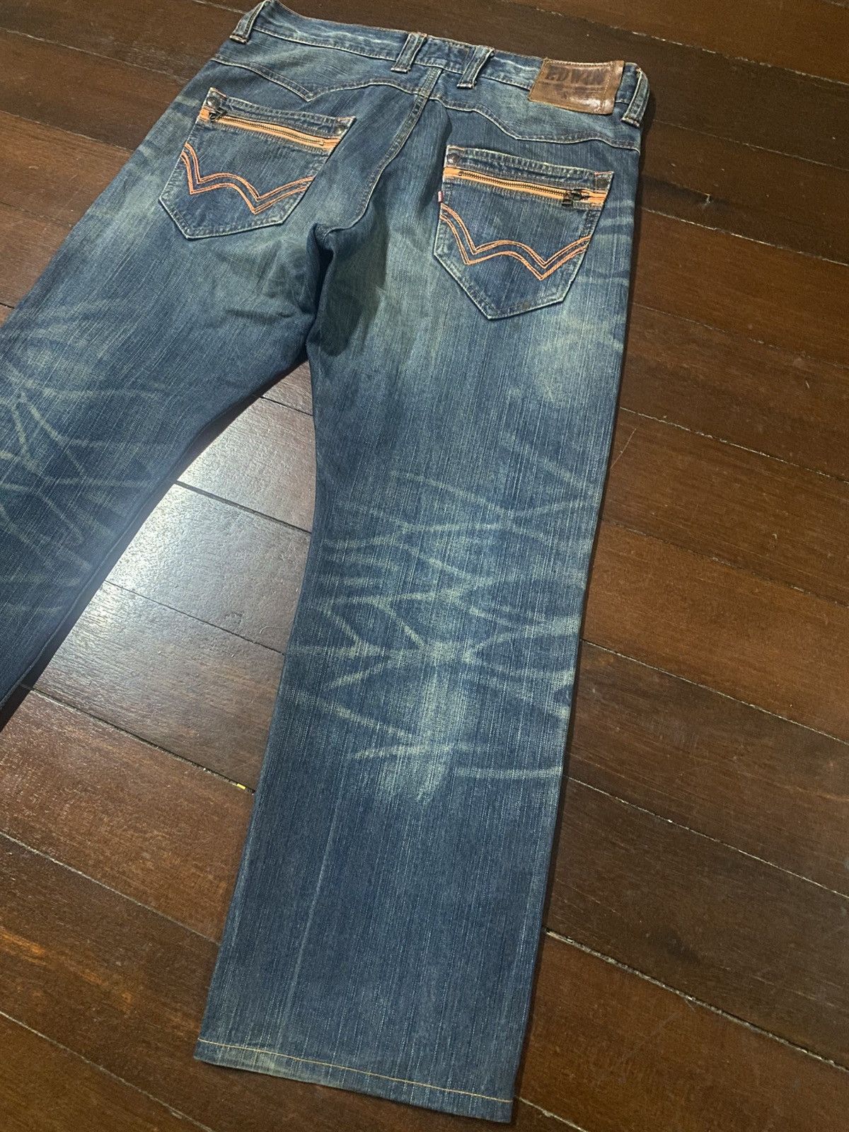 If Six Was Nine Japanese Edwin Exclusive Flared Distressed Jeans wide leg Size US 39 - 13 Thumbnail